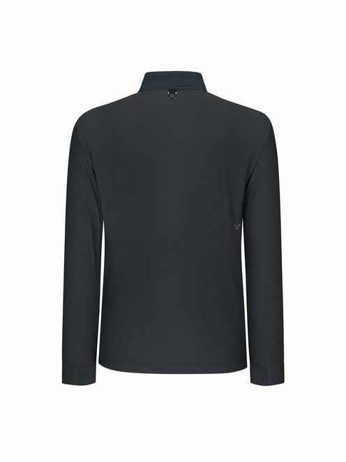 MEN COLLARED LOGO EMBO L/TS