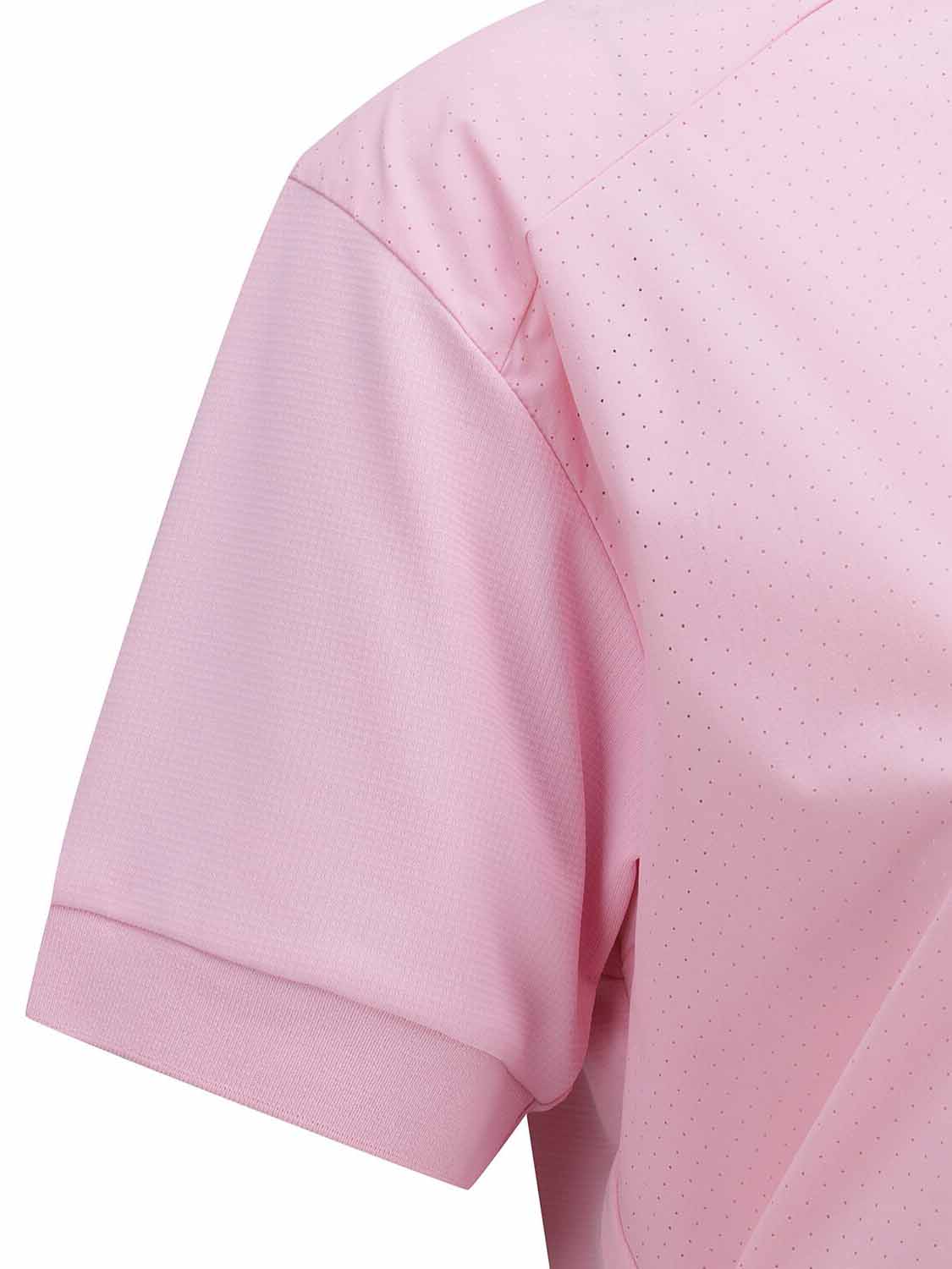WOMEN WOOVEN BLOCK MOCK NECK T-SHIRT