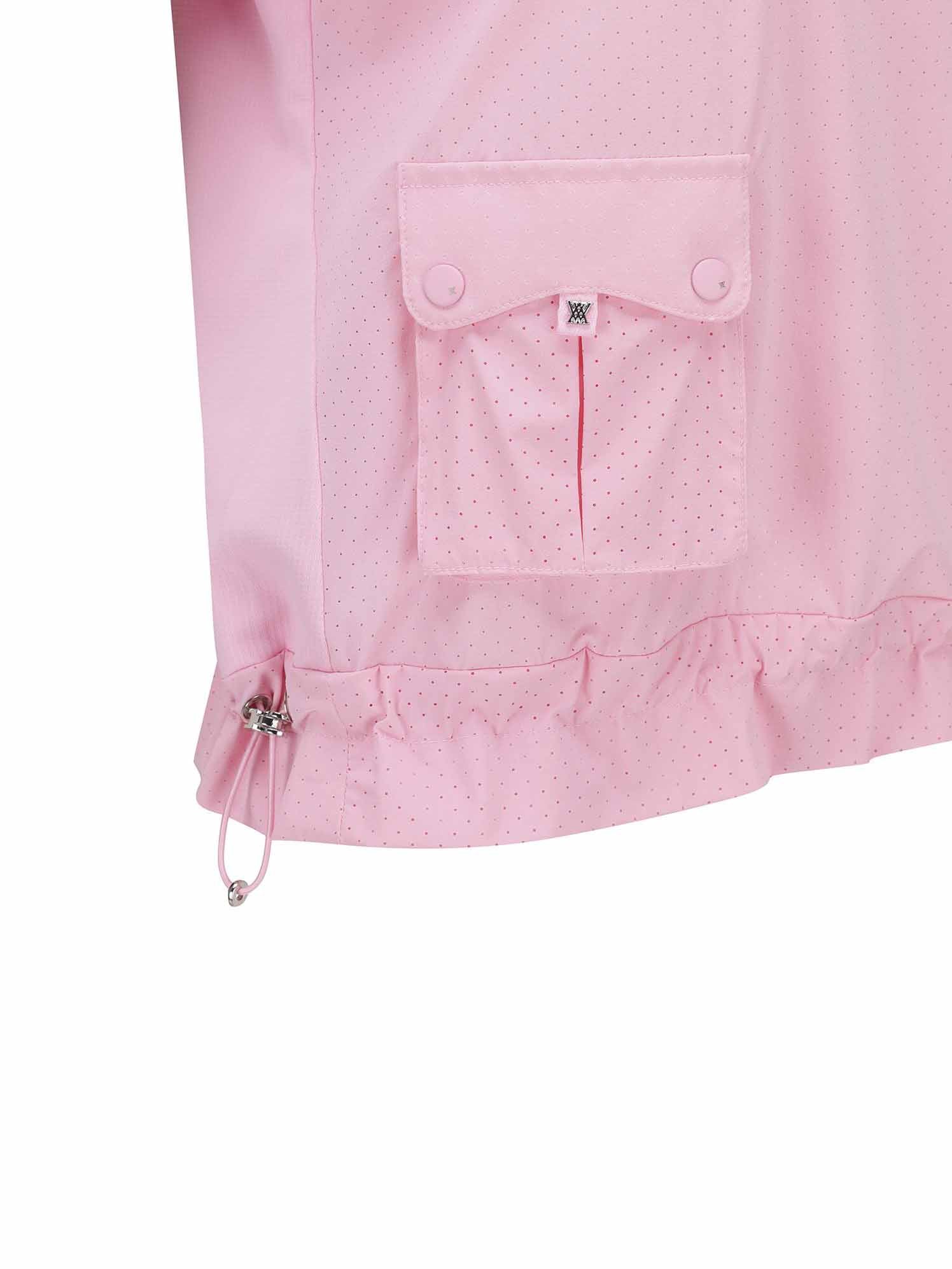 WOMEN WOOVEN BLOCK MOCK NECK T-SHIRT