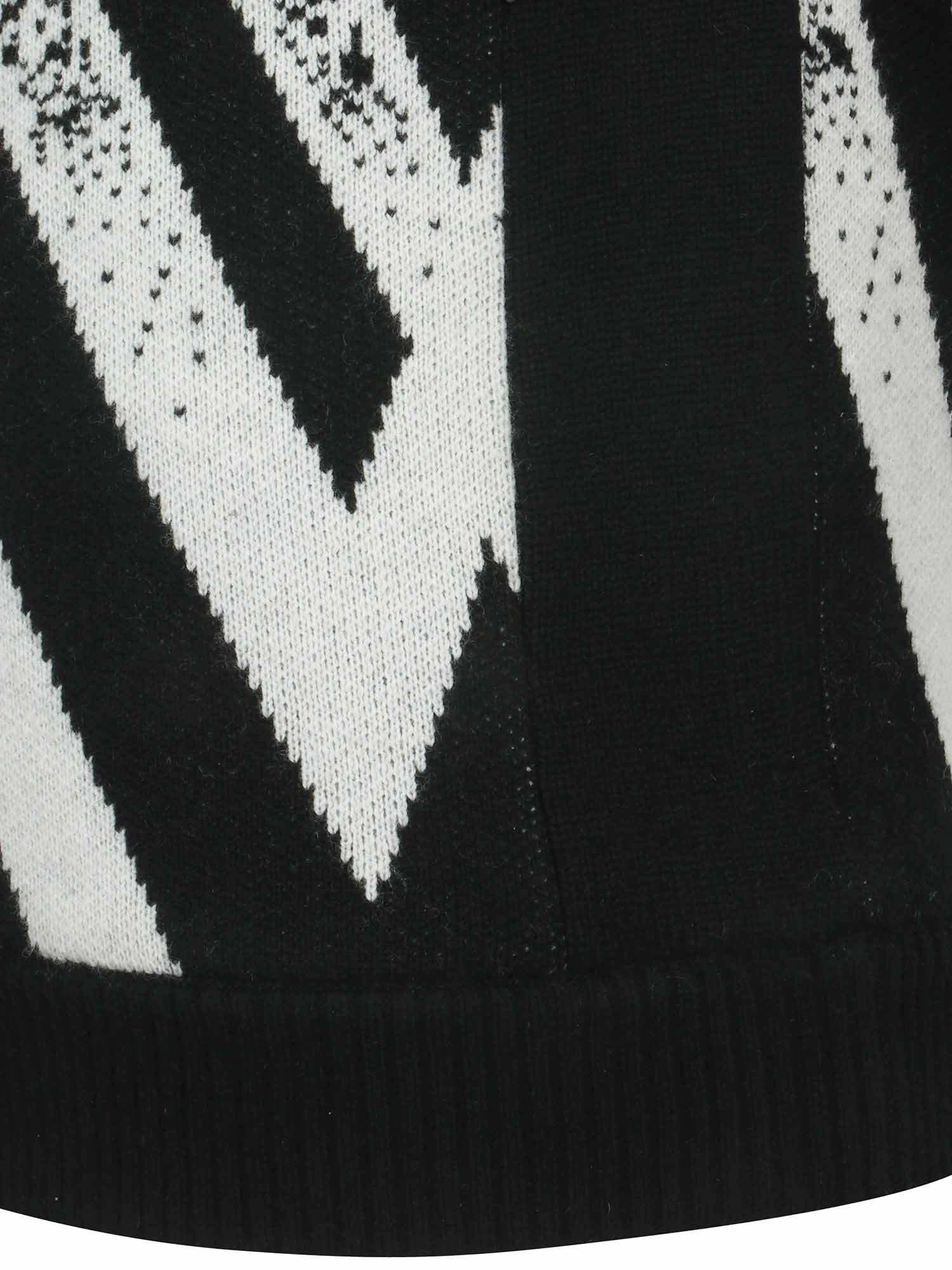 MEN BIG LOGO INTARSIA WIND BLOCK ZIP-UP CARDICAN