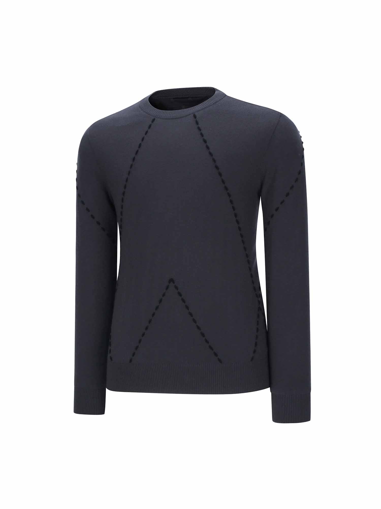 MEN HANDLE CHAIN EMBROIDERY PULLOVER