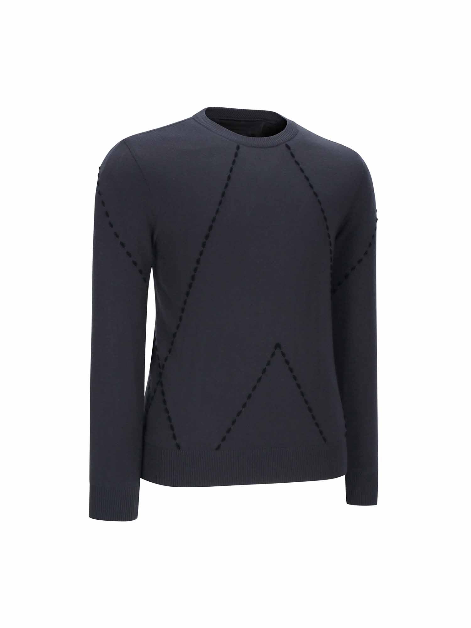MEN HANDLE CHAIN EMBROIDERY PULLOVER