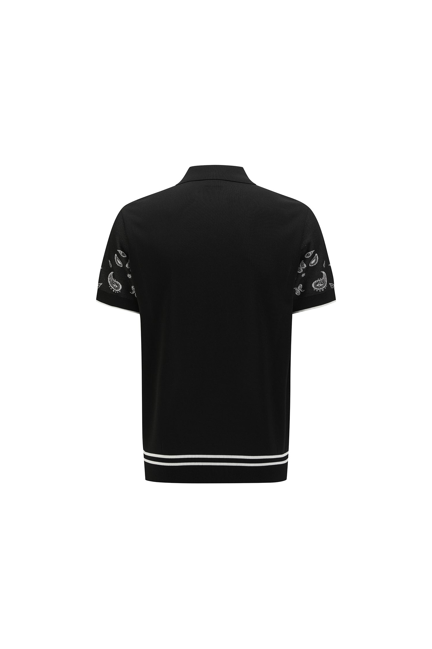 MEN PAISLEY SHORT SLEEVE SWEATER