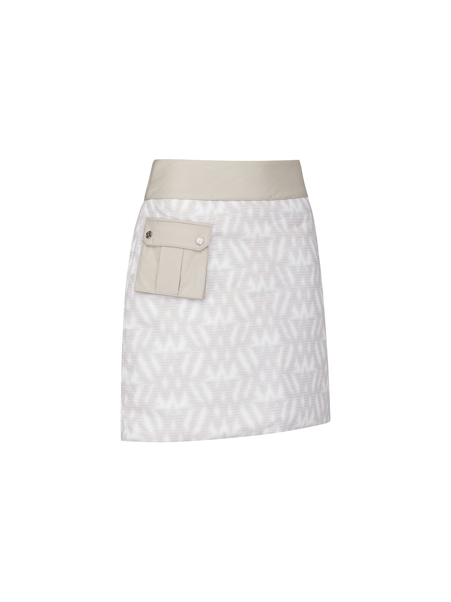WOMEN WI LOGO PATTERN PADDED SKIRT