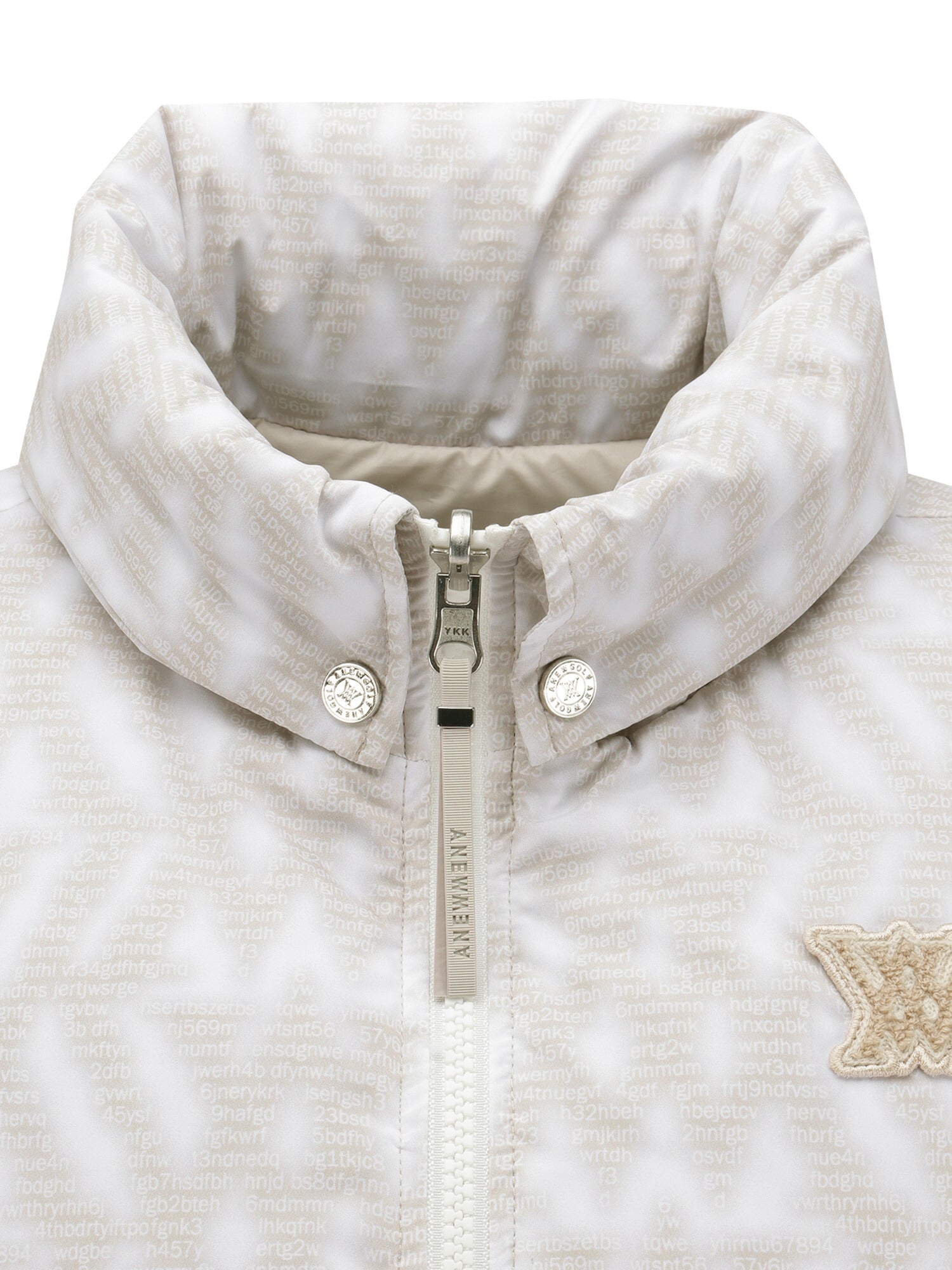 WOMEN WI LOGO PATTERN REVERSIBLE DOWN VEST