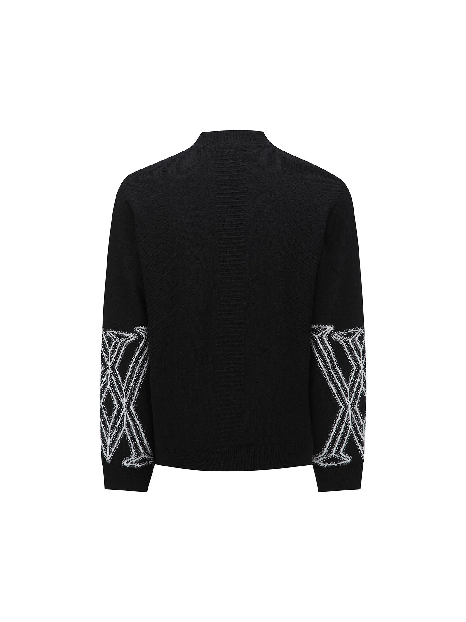 MEN WI FUZZY LOGO POINT SWEATER