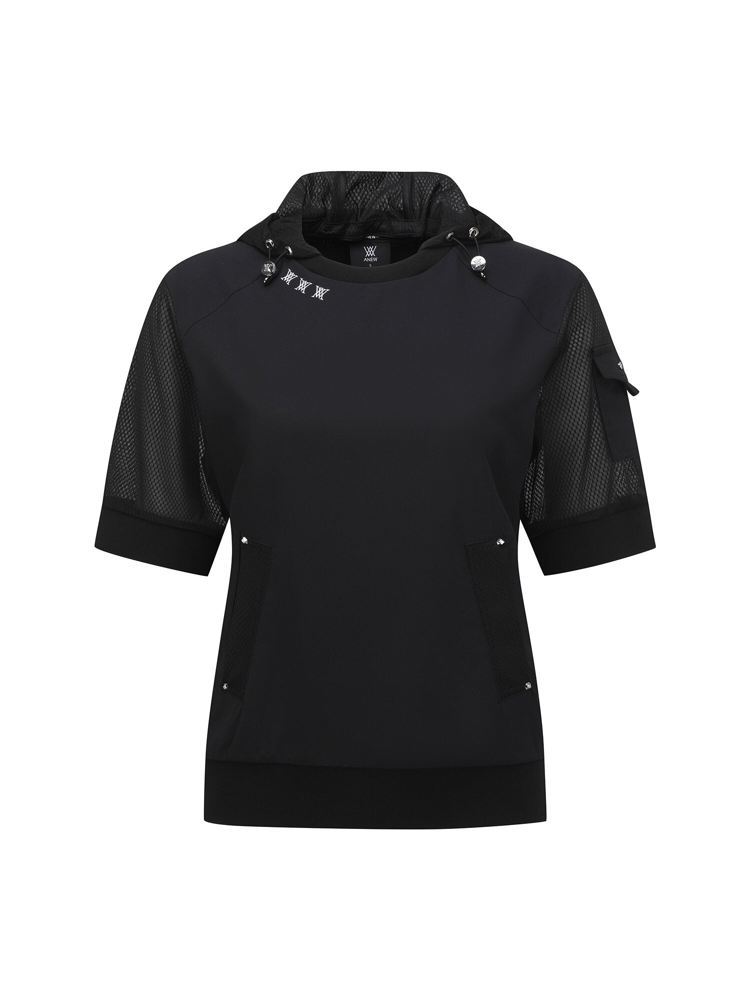WOMEN SM HOODY POCKET SHORT T-SHIRT