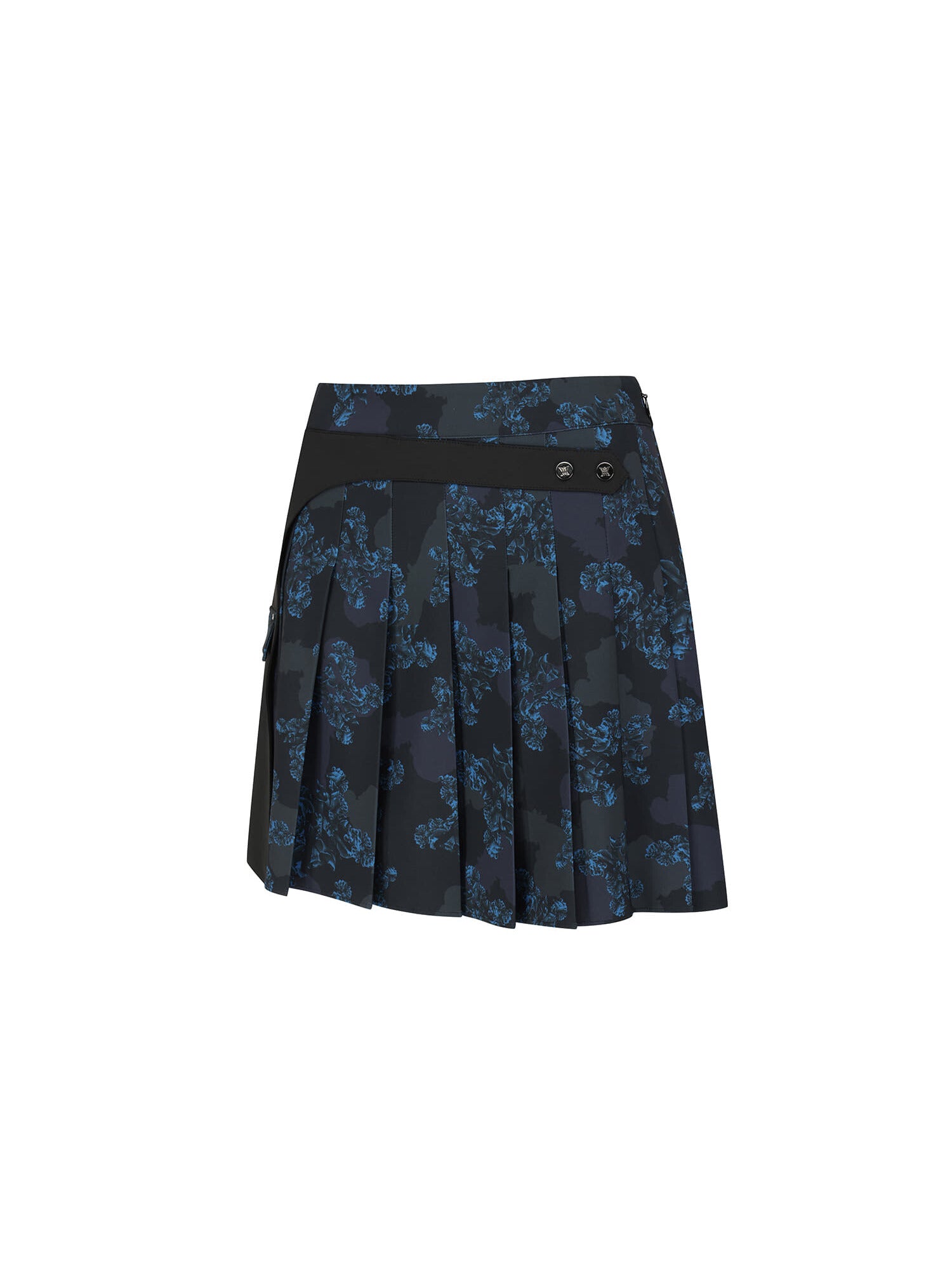 WOMEN FA FLOWER PATTERN PLEATED SKIRT
