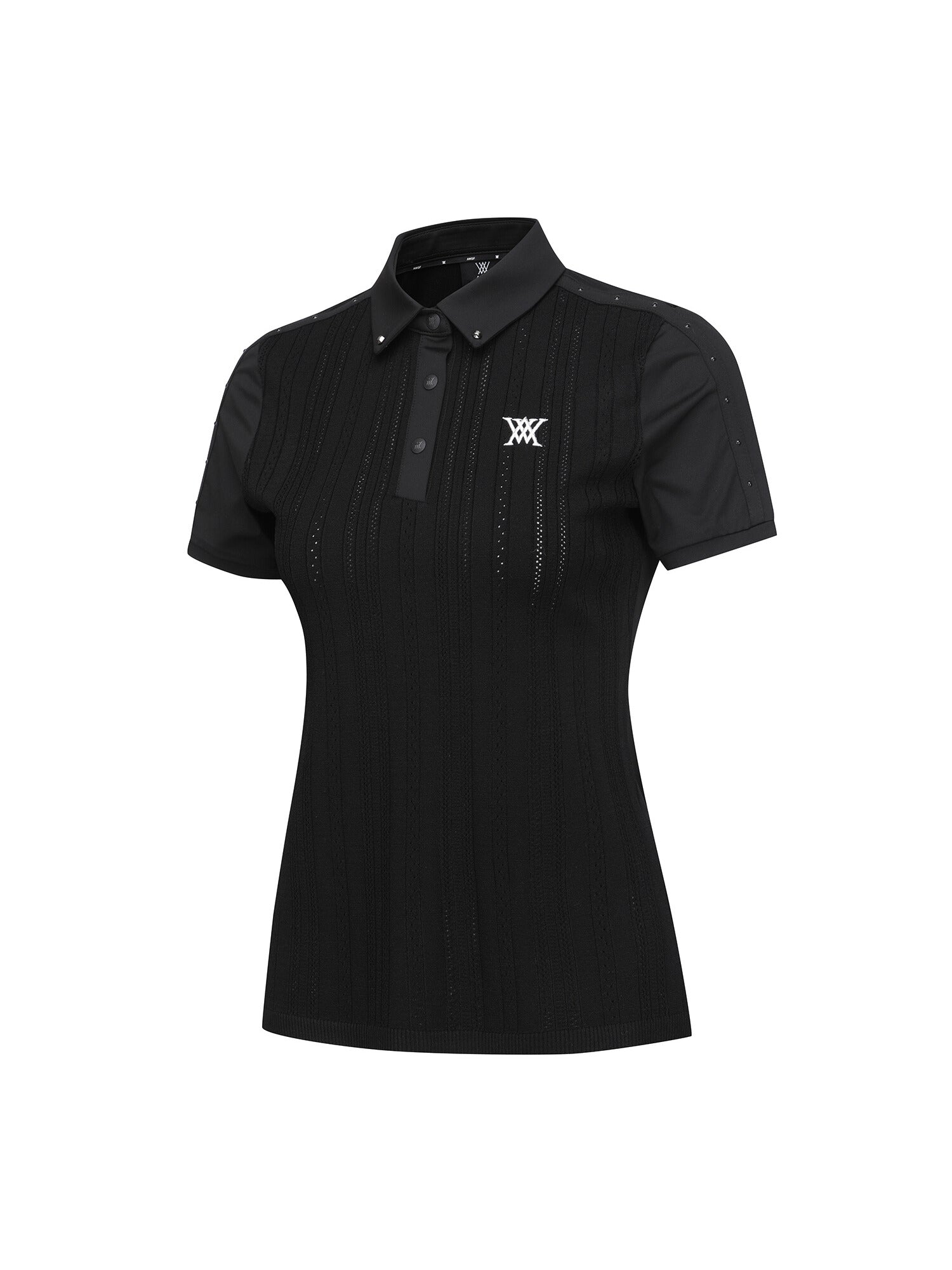 WOMEN SM TEXTURED HYBRID SHORT T-SHIRT