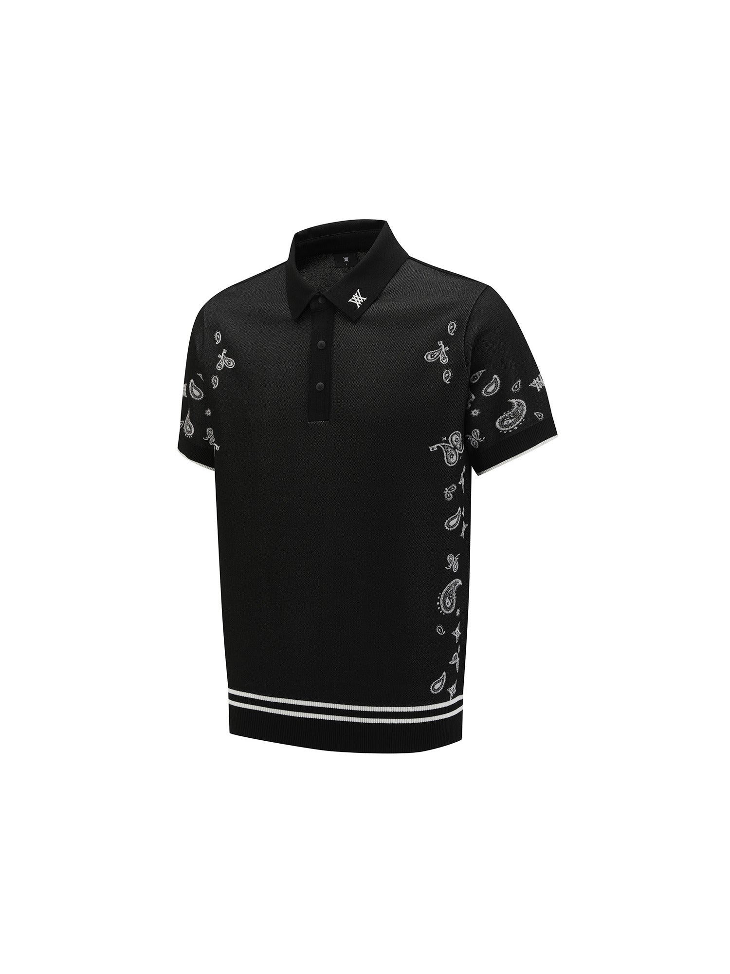 MEN PAISLEY SHORT SLEEVE SWEATER