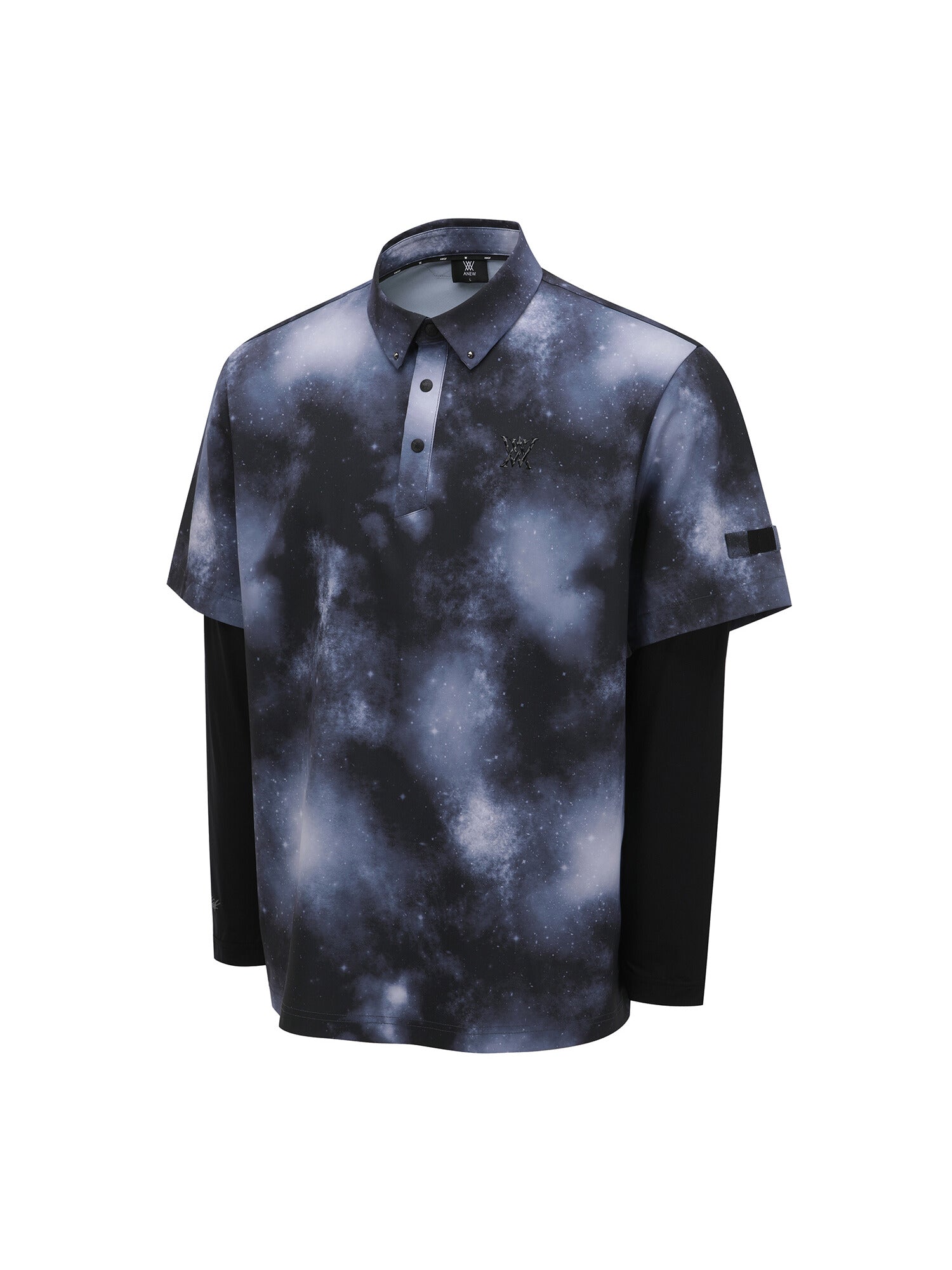 MEN SP LAYERED PATTERN LONG T-SHIRT