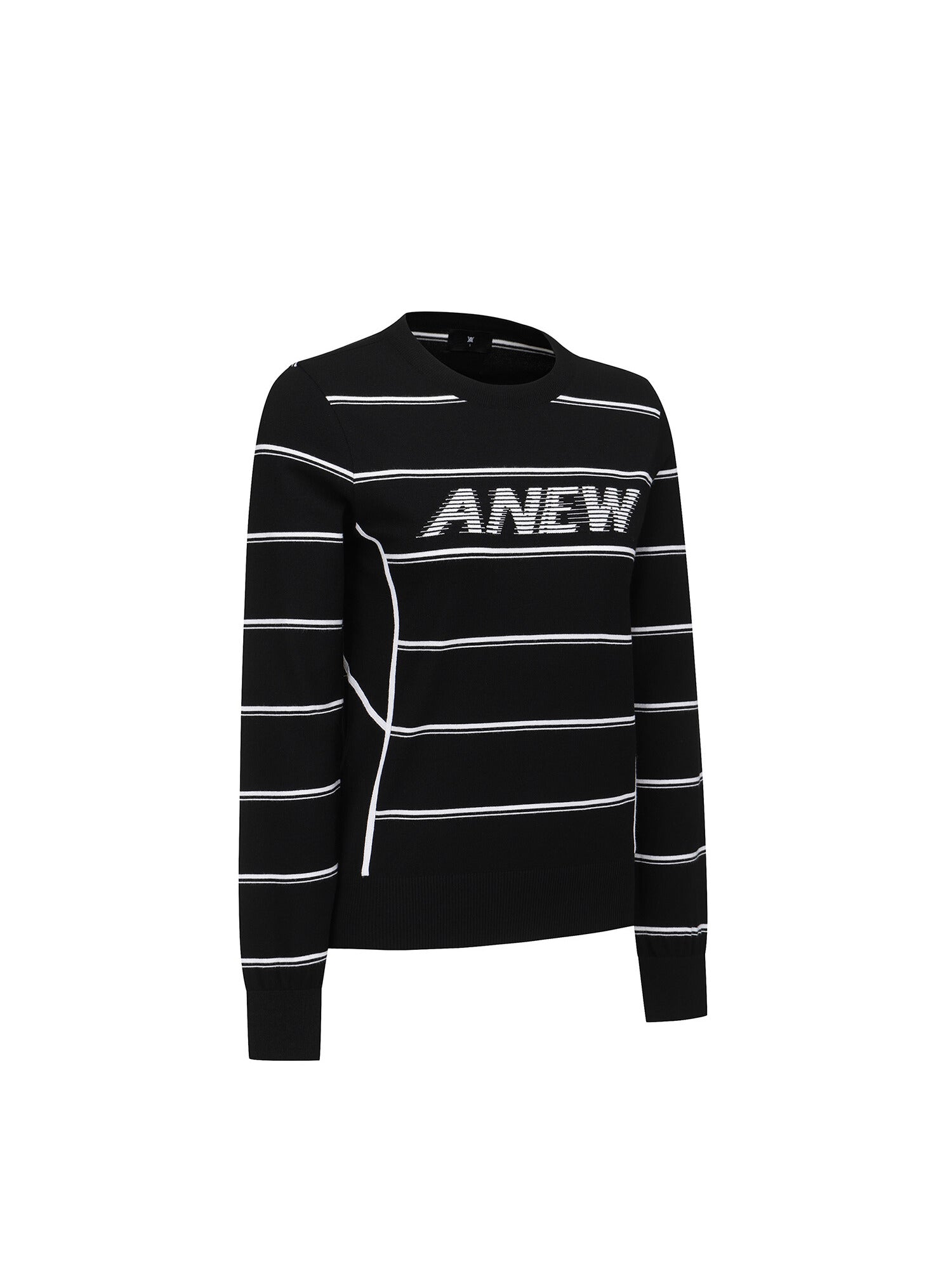 WOMEN STRIPE ROUND SWEATER