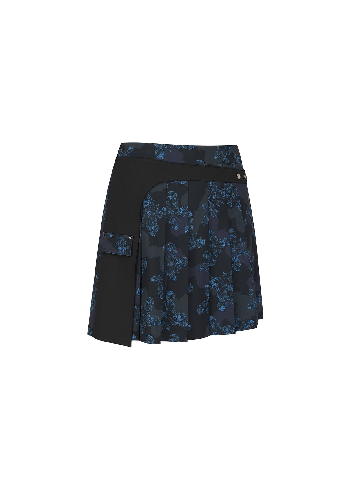 WOMEN FA FLOWER PATTERN PLEATED SKIRT