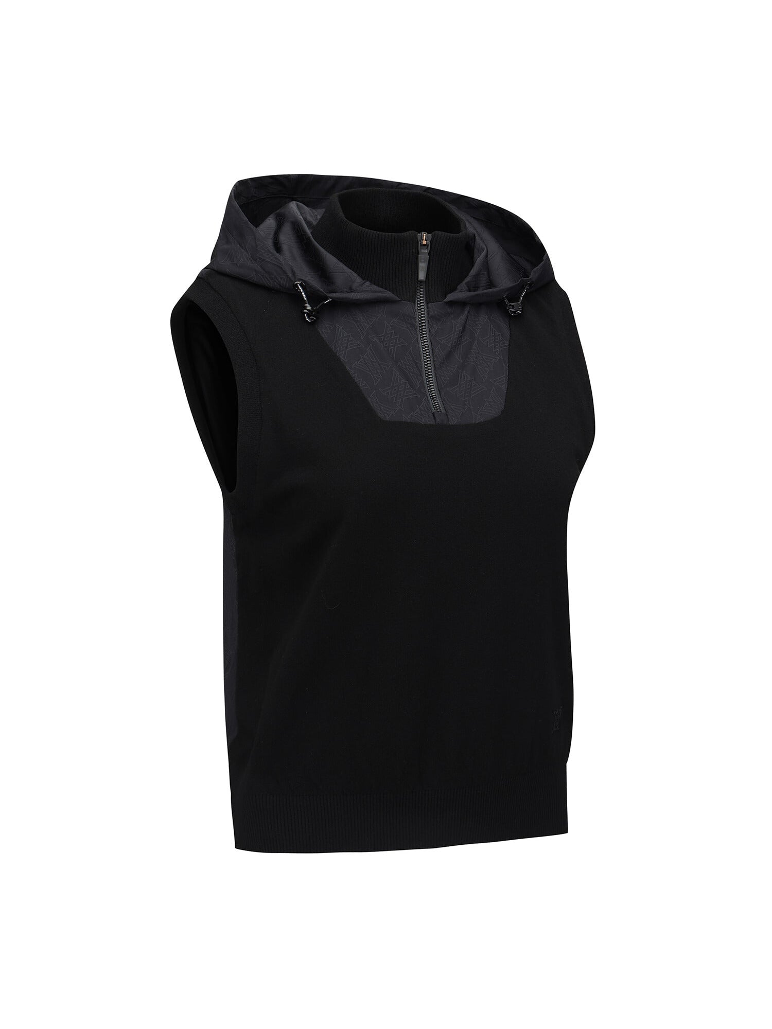 WOMEN FA HOODED KNIT VEST