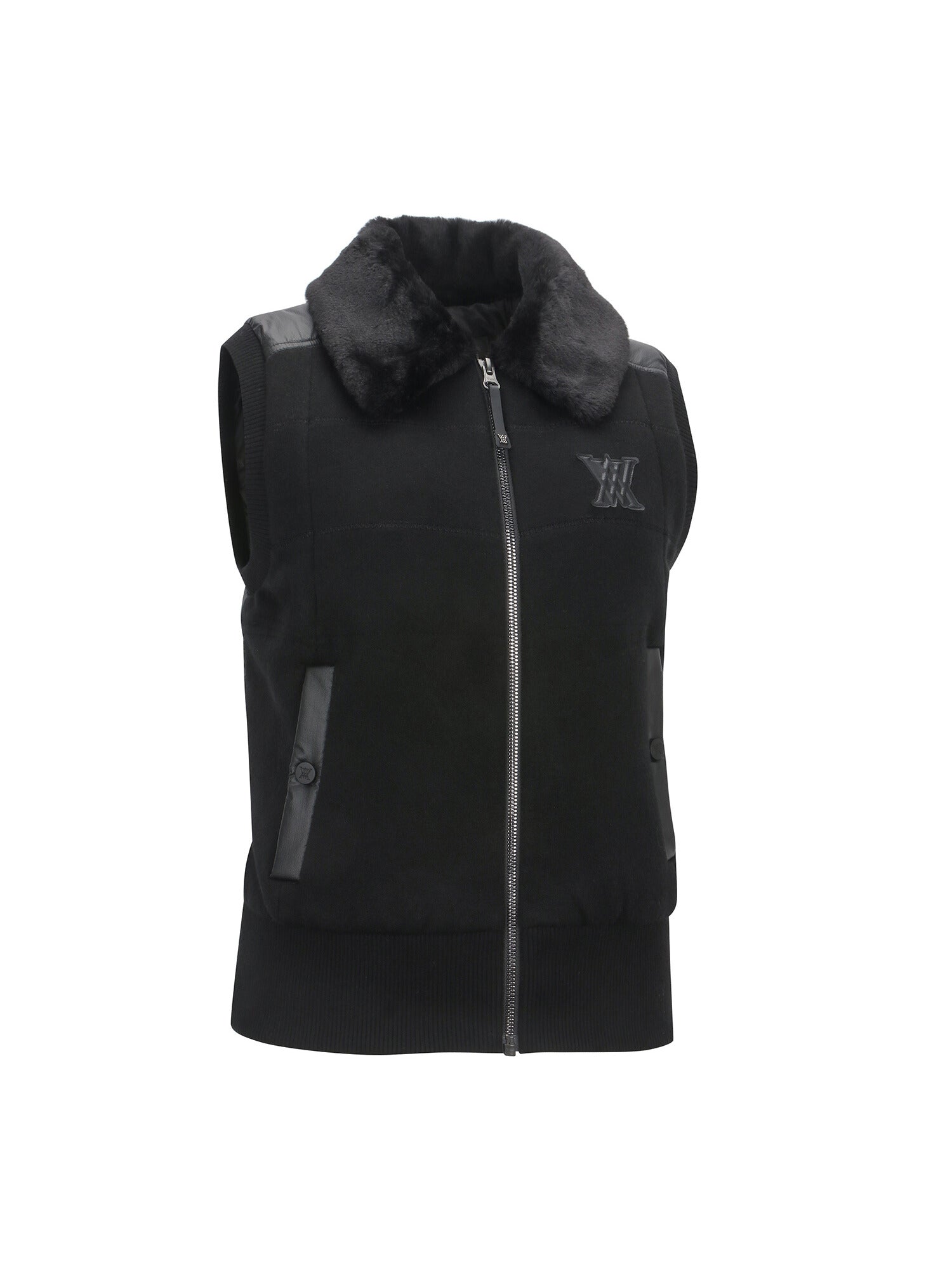 WOMEN FAKE FUR COLLAR HYBRID DOWN VT