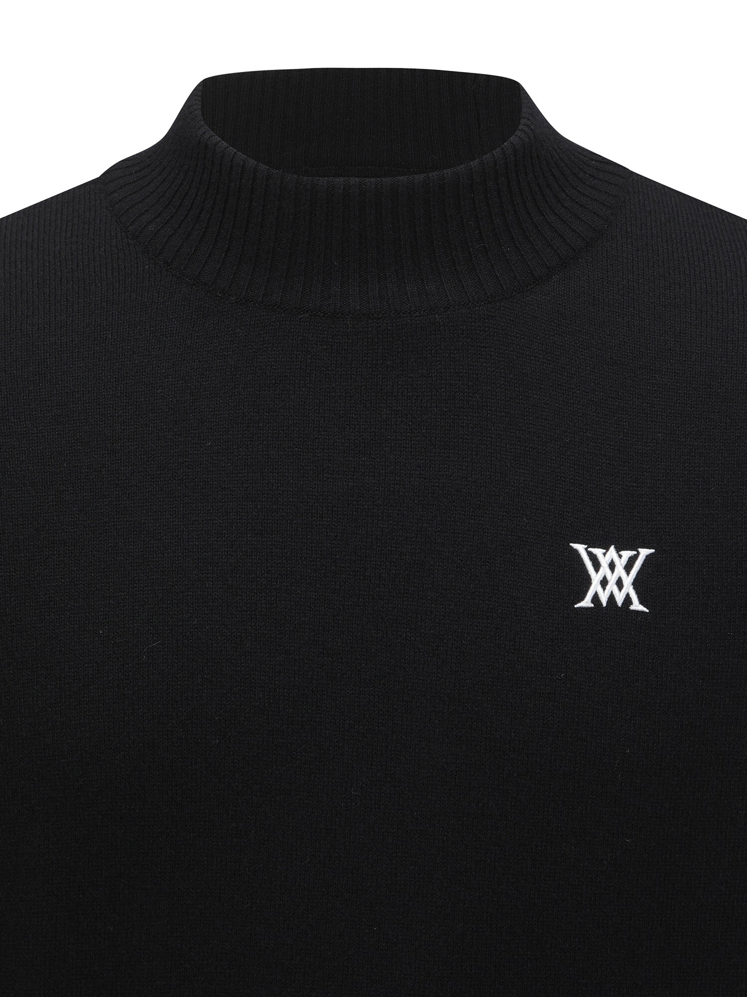 MEN WI FUZZY LOGO POINT SWEATER