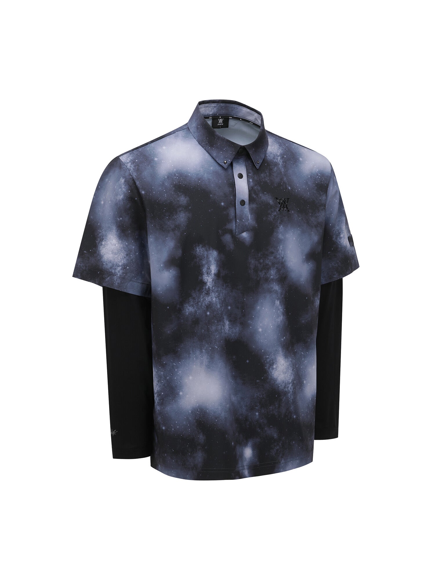 MEN SP LAYERED PATTERN LONG T-SHIRT