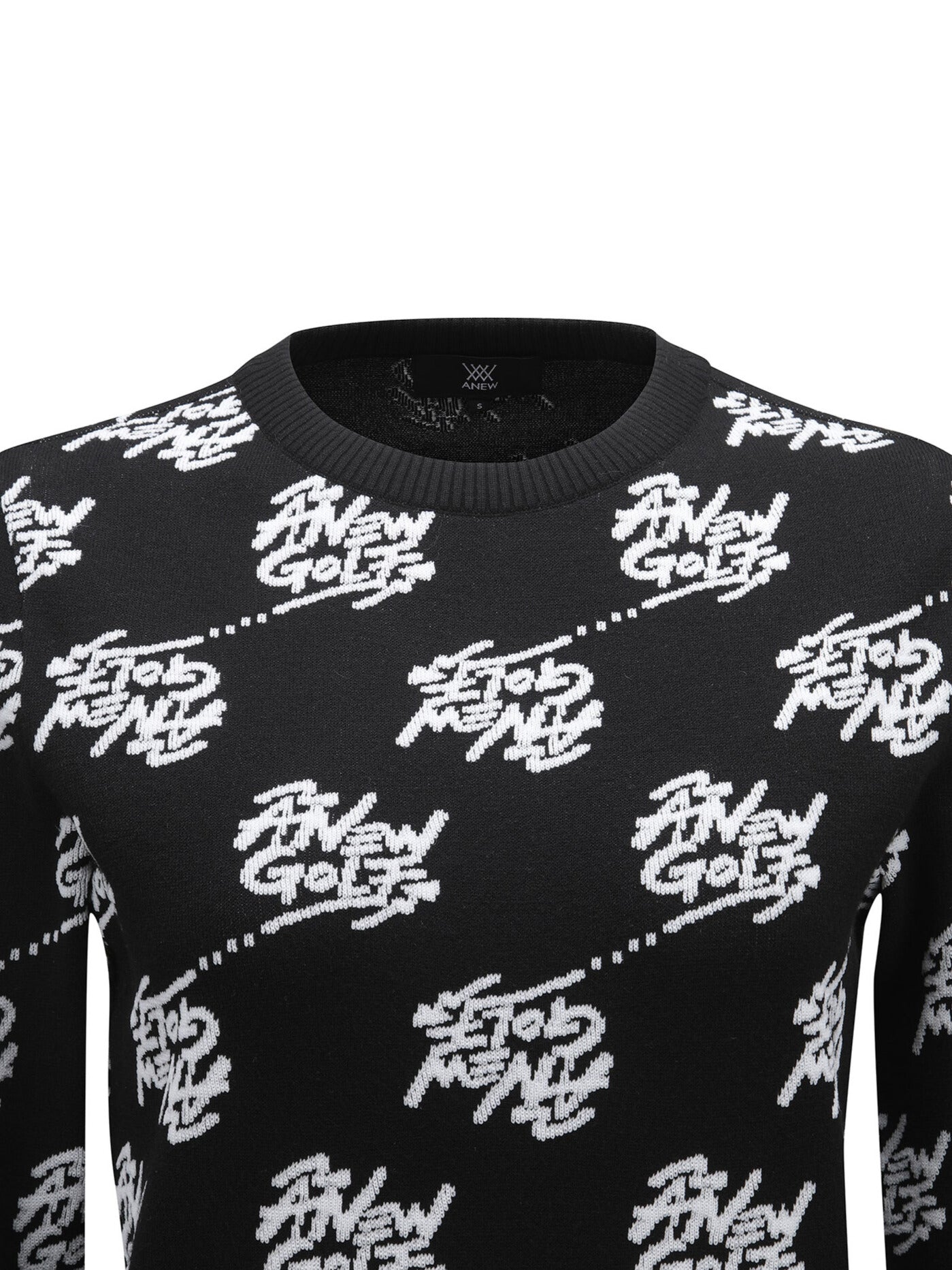WOMEN LOGO PATTERN JACQUARD PULLOVER