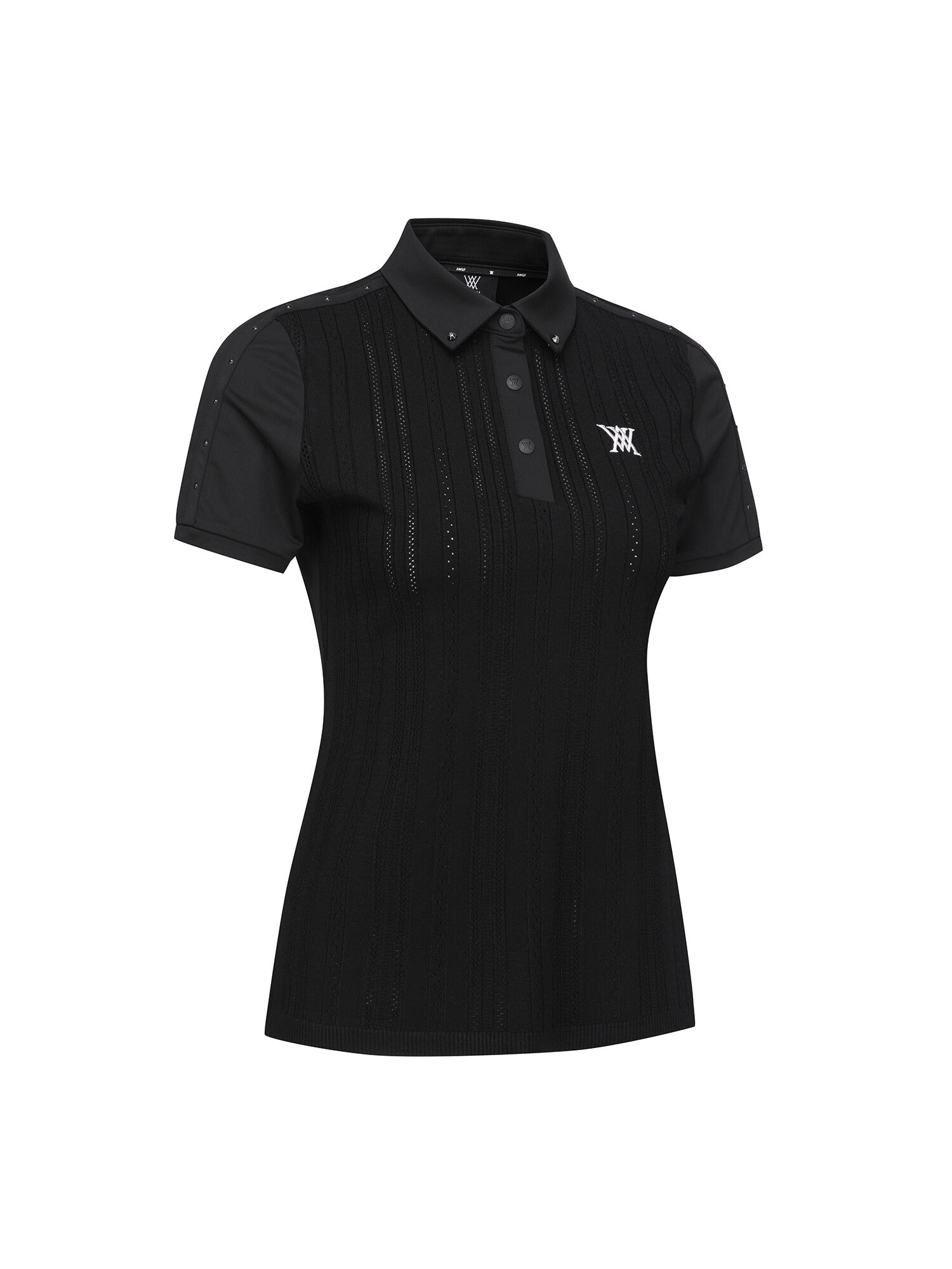 WOMEN SM TEXTURED HYBRID SHORT T-SHIRT
