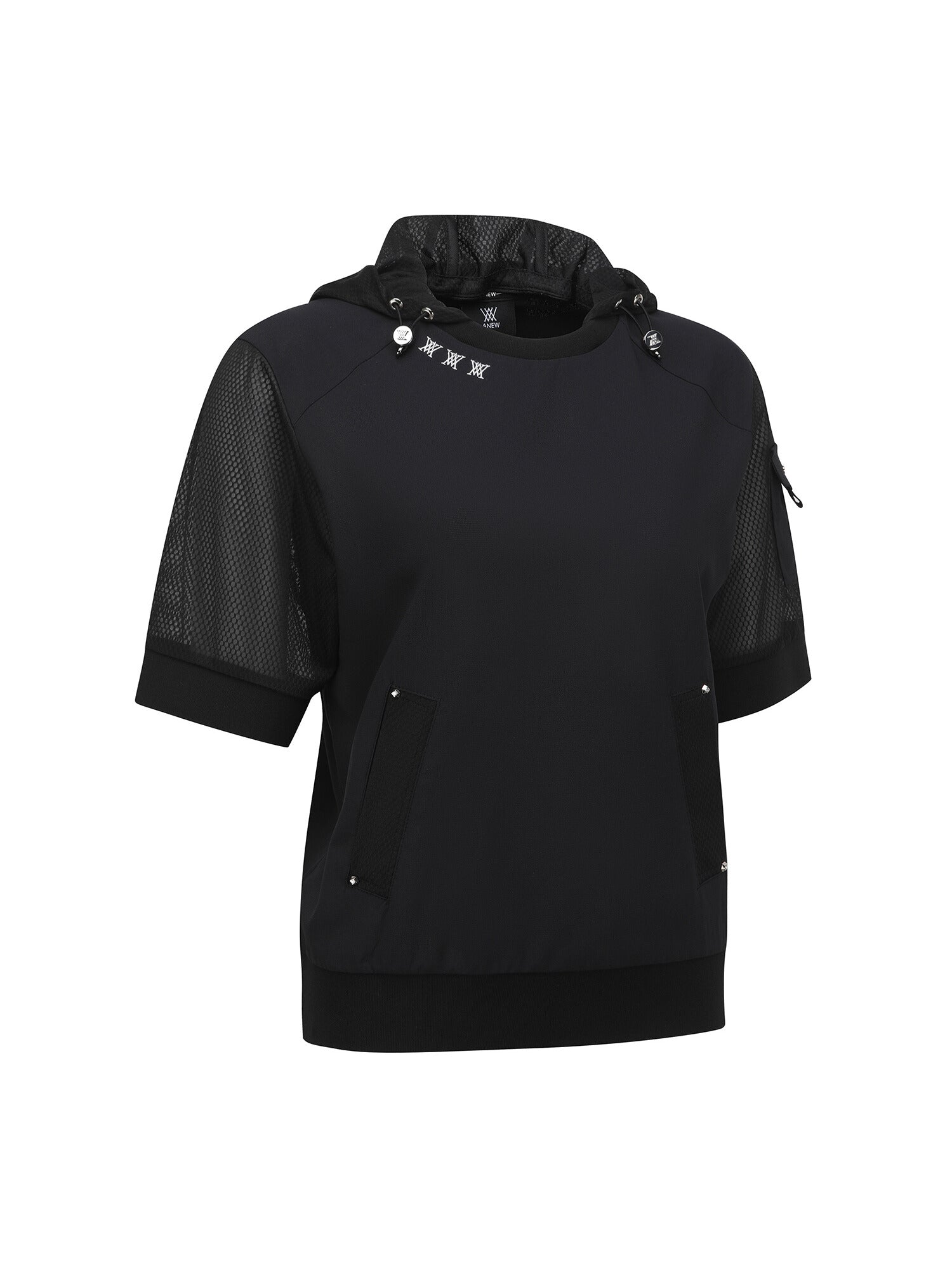WOMEN SM HOODY POCKET SHORT T-SHIRT