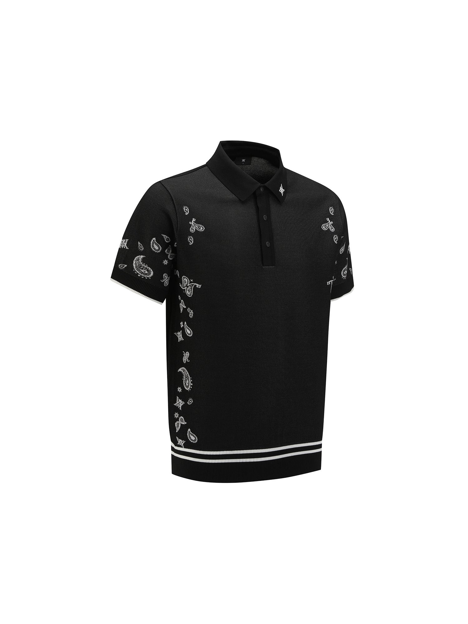 MEN PAISLEY SHORT SLEEVE SWEATER
