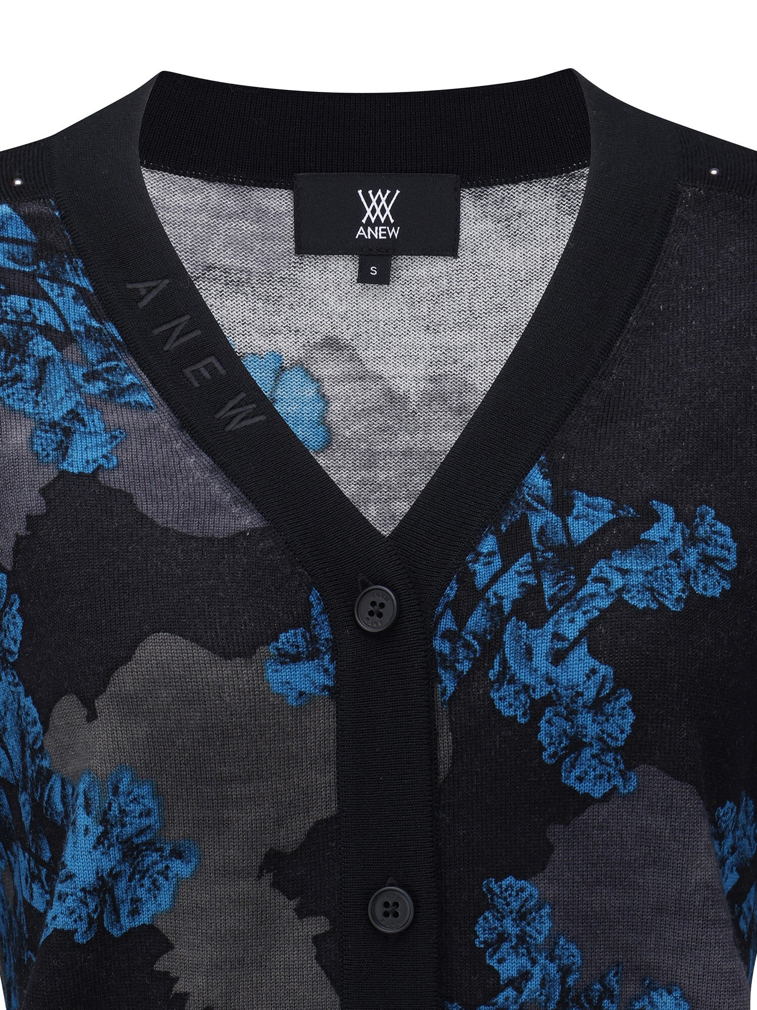 WOMEN FA FLOWER PATTERN KNIT CARDIGAN
