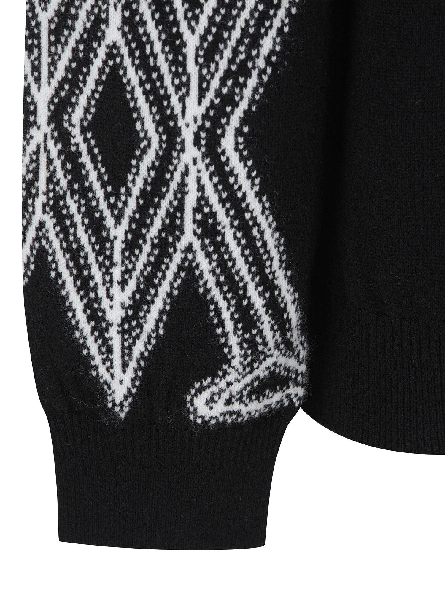MEN WI FUZZY LOGO POINT SWEATER