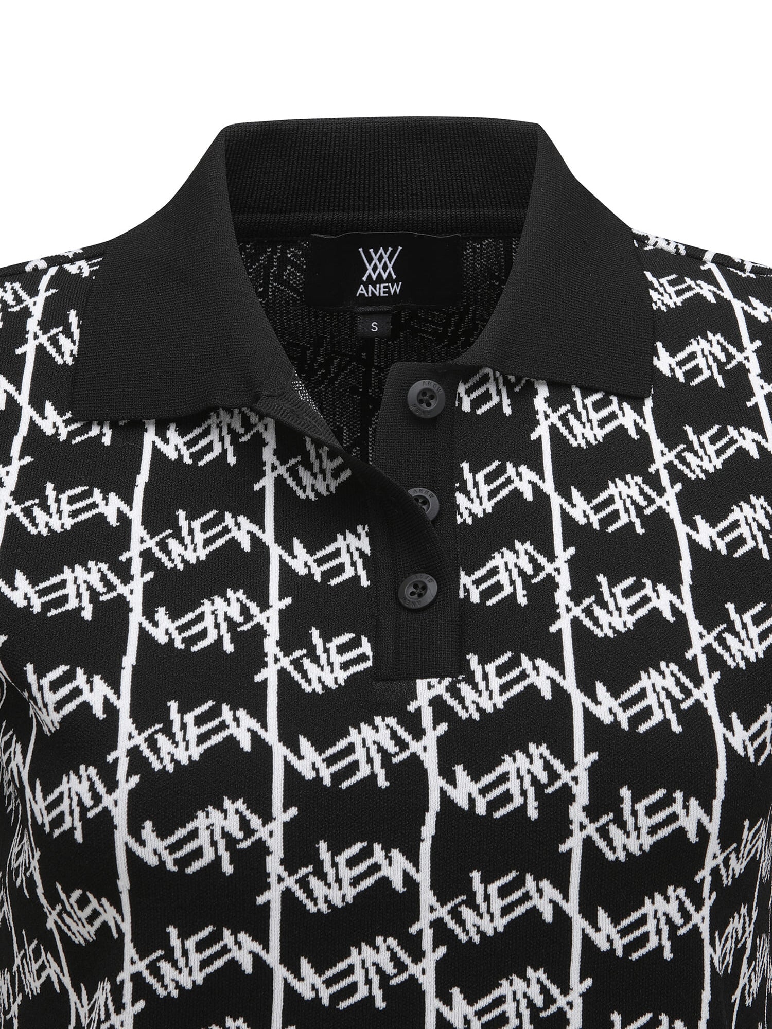 WOMEN SM LOGO PATTERN SHORT SLEEVE SWEATER