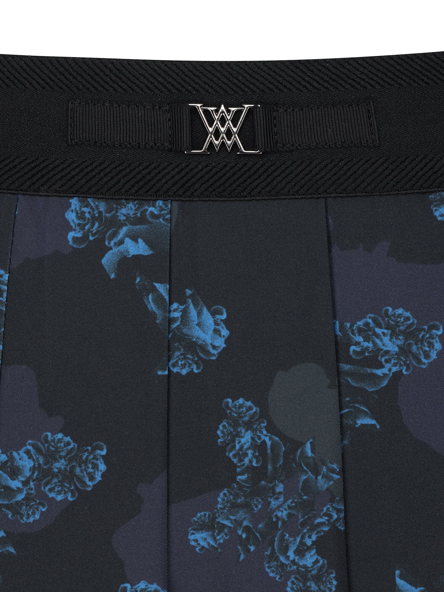 WOMEN FA FLOWER PATTERN PLEATED SKIRT