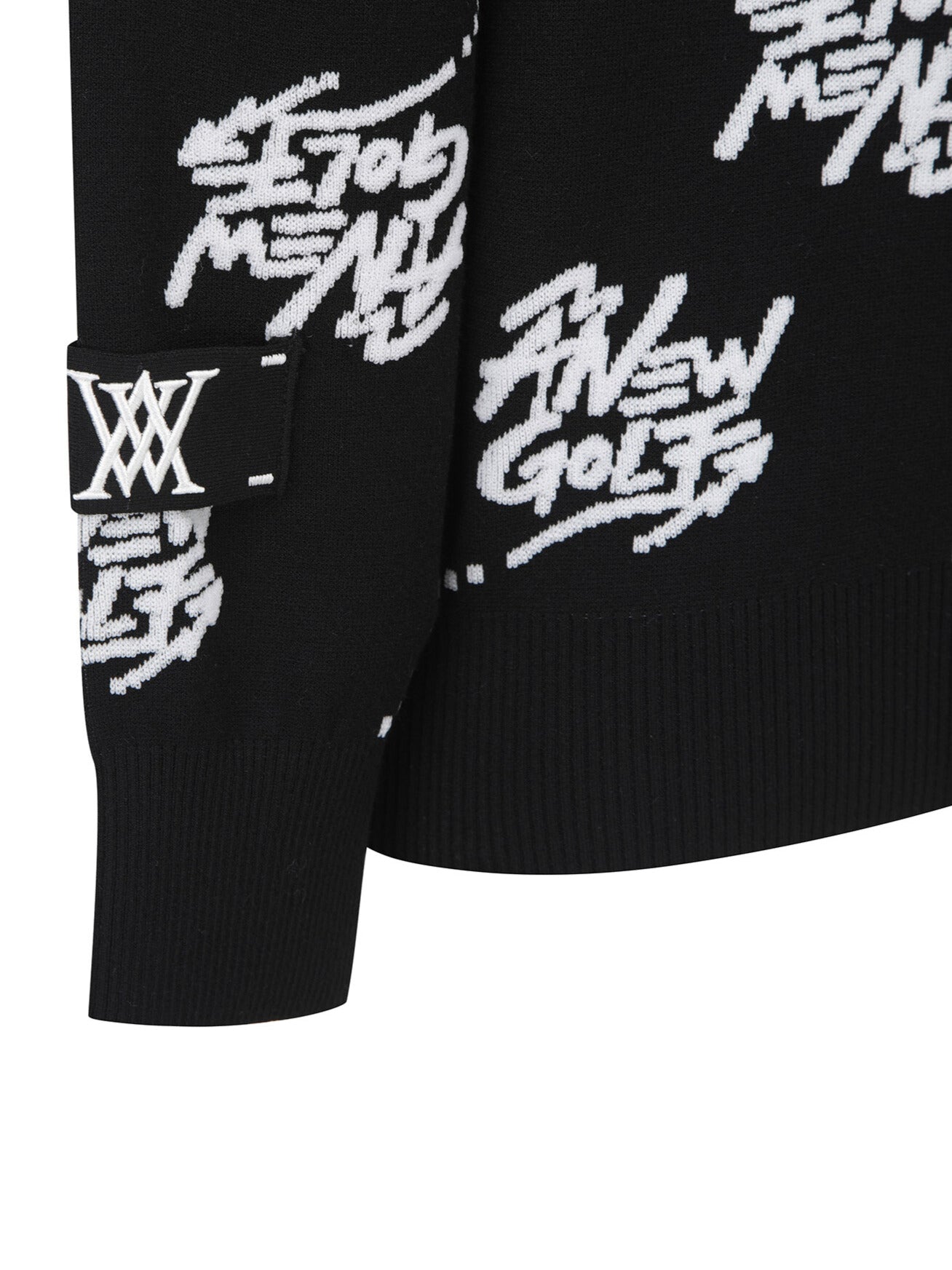 MEN LOGO PATTERN JACQUARD PULLOVER