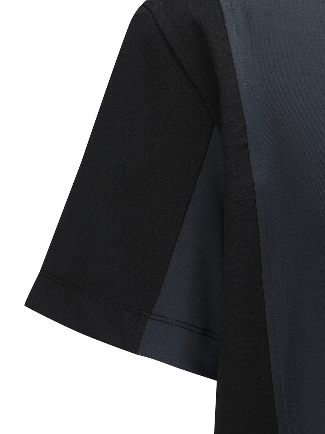 MEN SIDE FABRIC BLOCK SHORT T-SHIRT