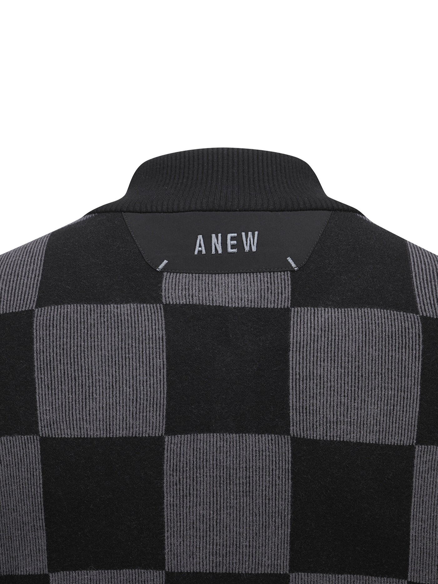 MEN BLACK CHECK BOARD CARDIGAN