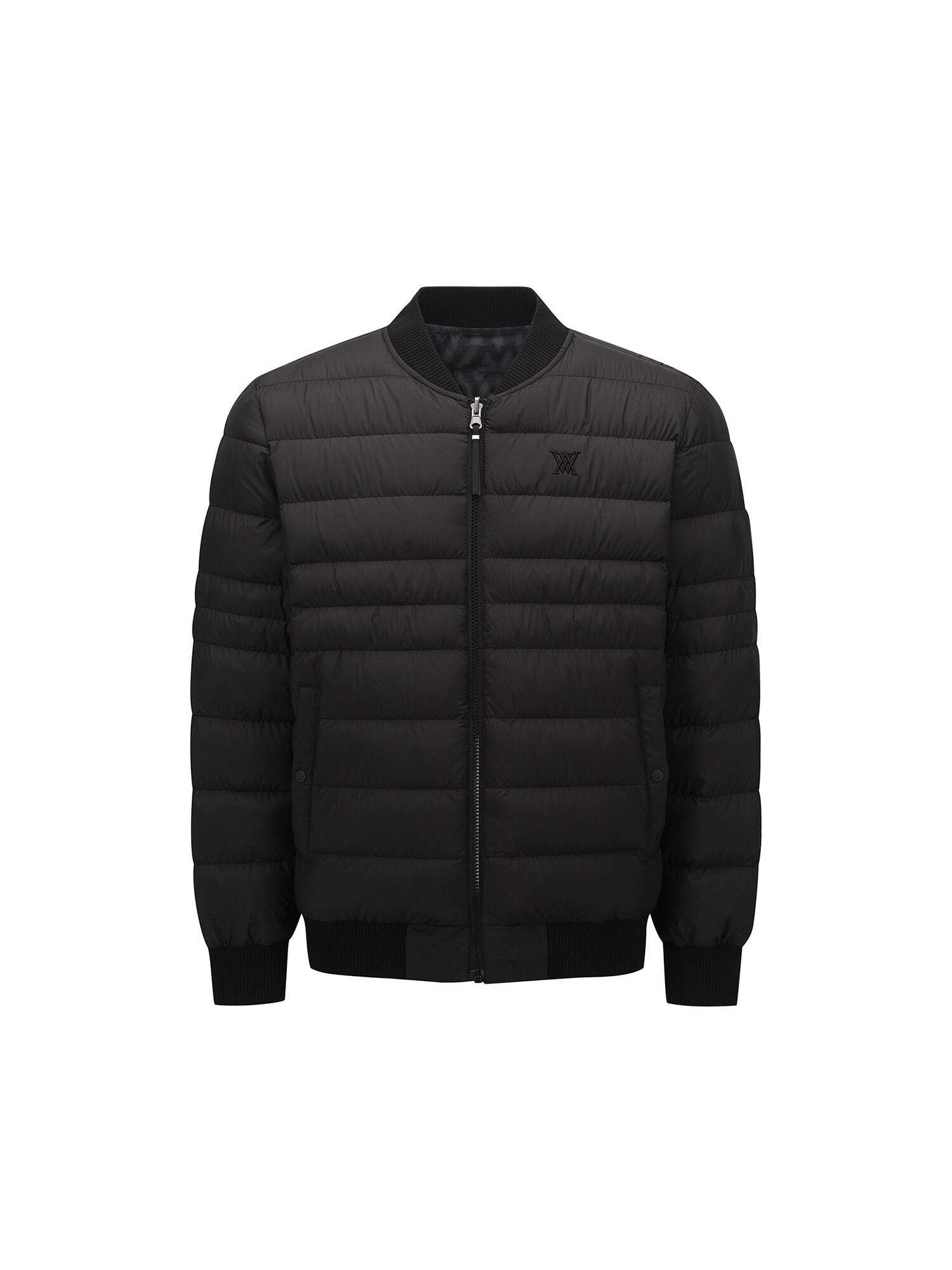 MEN WI LOGO PATTERN REVERSIBLE DOWN JACKET