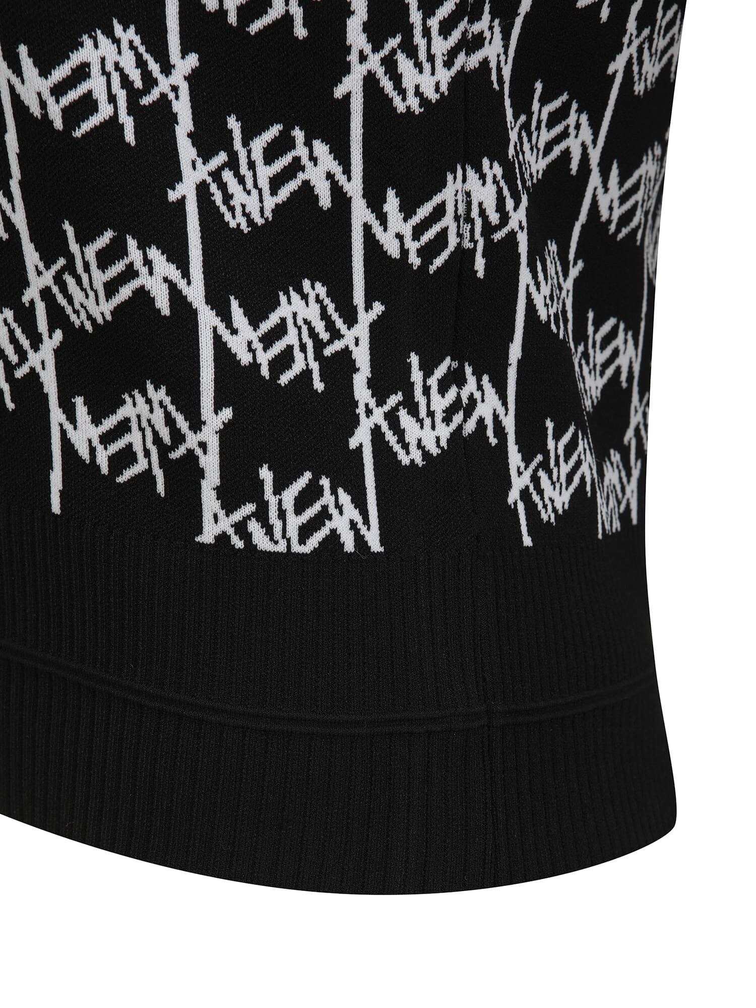 WOMEN SM LOGO PATTERN SHORT SLEEVE SWEATER