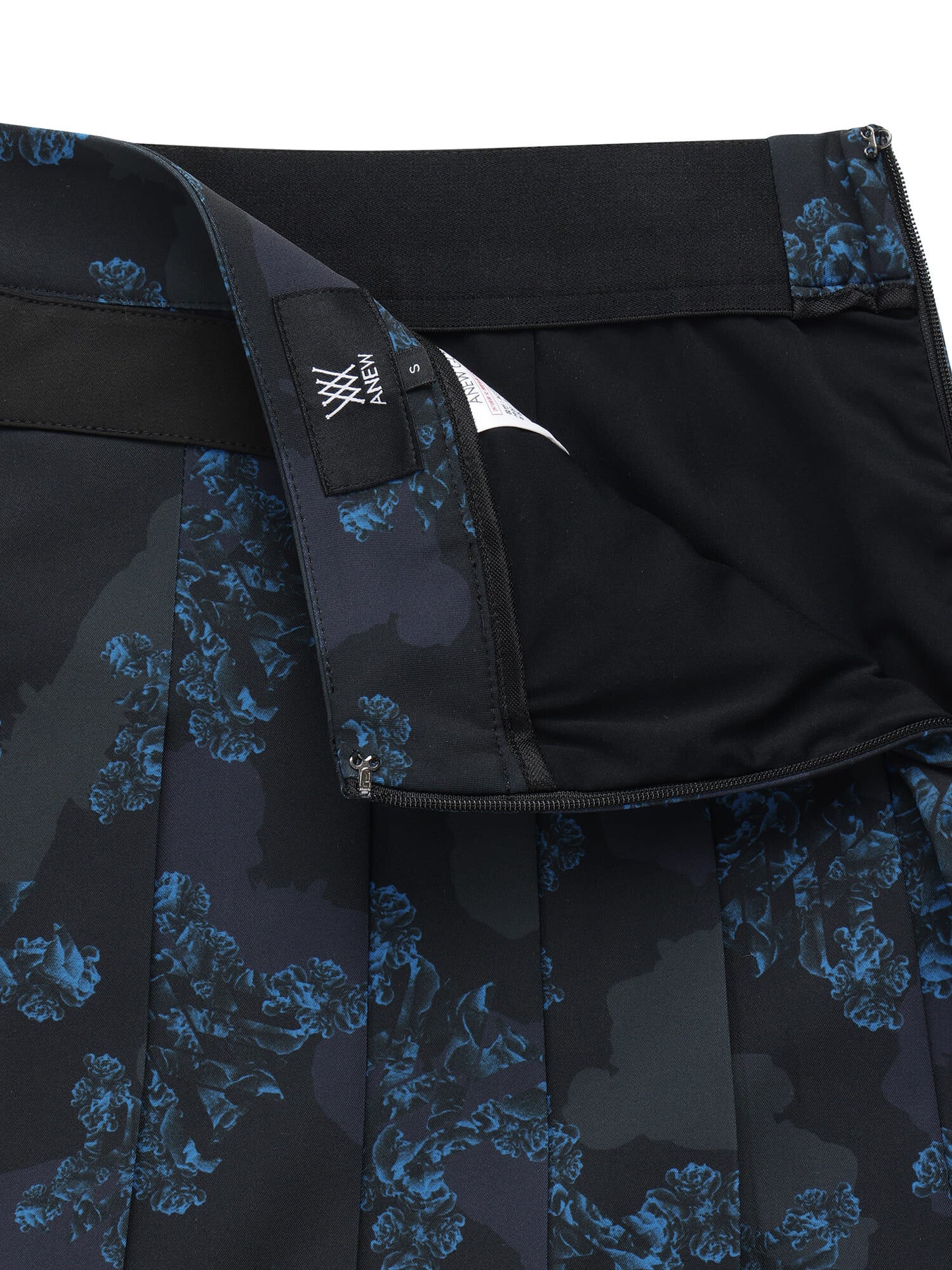 WOMEN FA FLOWER PATTERN PLEATED SKIRT