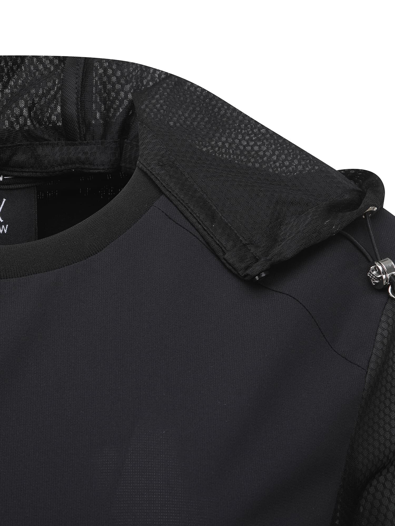 WOMEN SM HOODY POCKET SHORT T-SHIRT