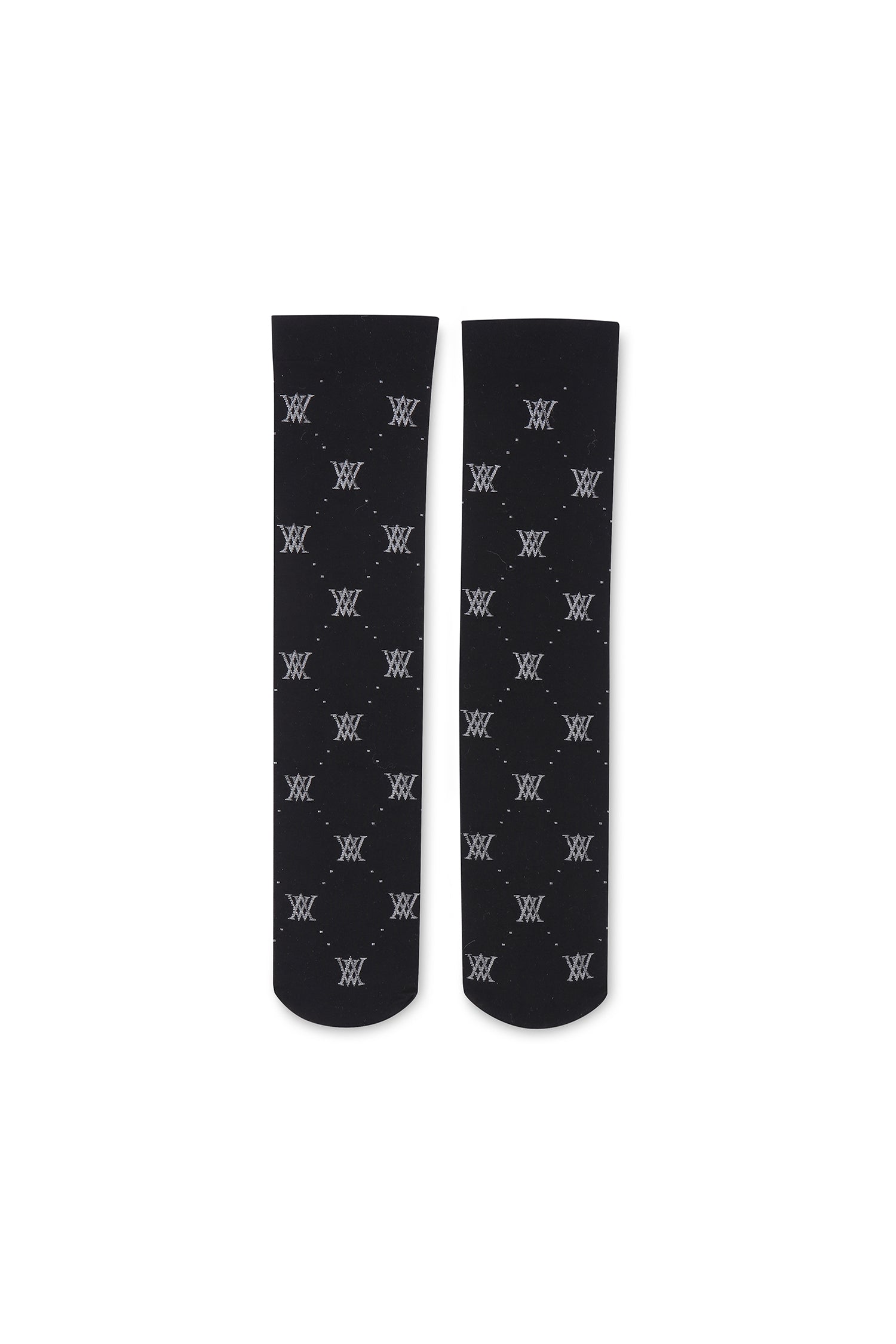 WOMEN MONOGRAM LOGO KNEE SOCKS