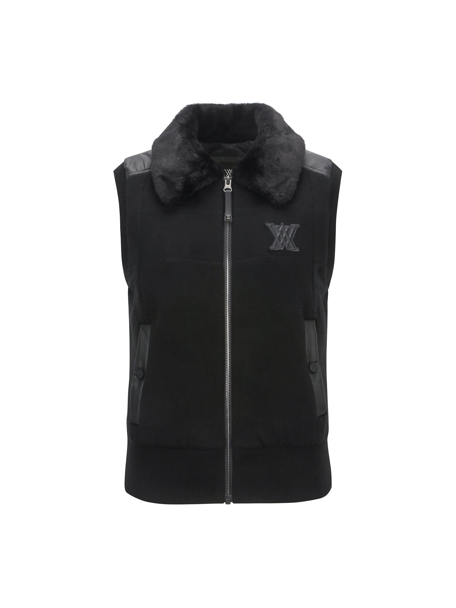 WOMEN FAKE FUR COLLAR HYBRID DOWN VT