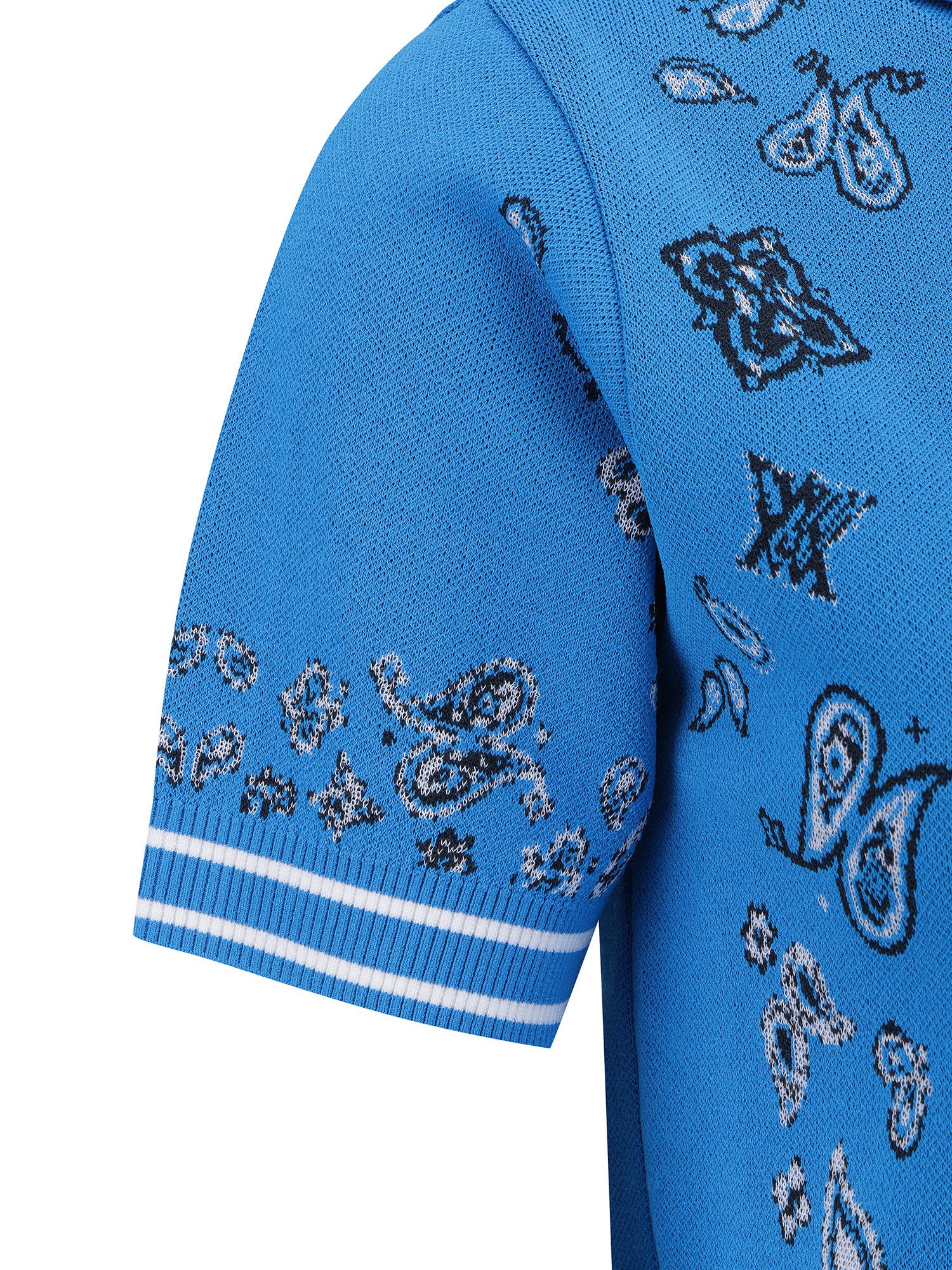 WOMEN PAISLEY HOODED SHORT SLEEVE SWEATER