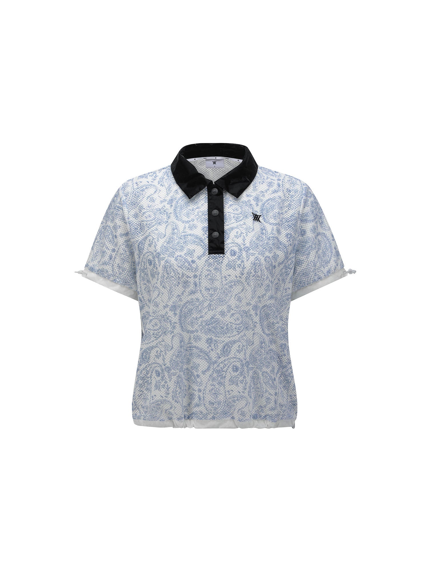 WOMEN PAISLEY MESH T-SHIRT