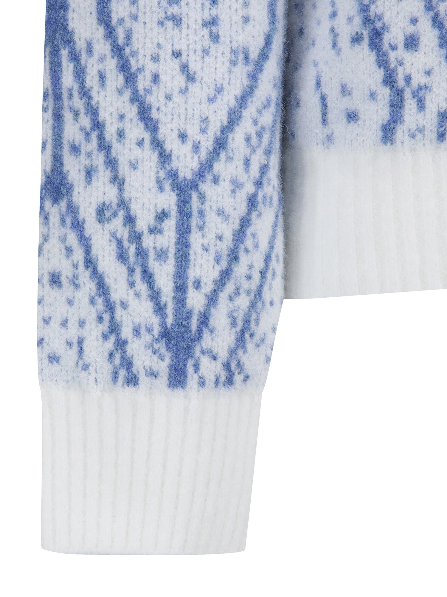 WOMEN WI FUZZY LOGO POINT SWEATER