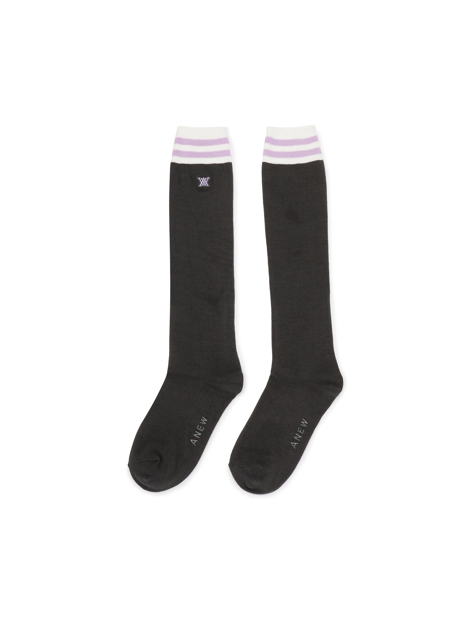 WOMEN TWO LINE POINTS KNEE SOCKS