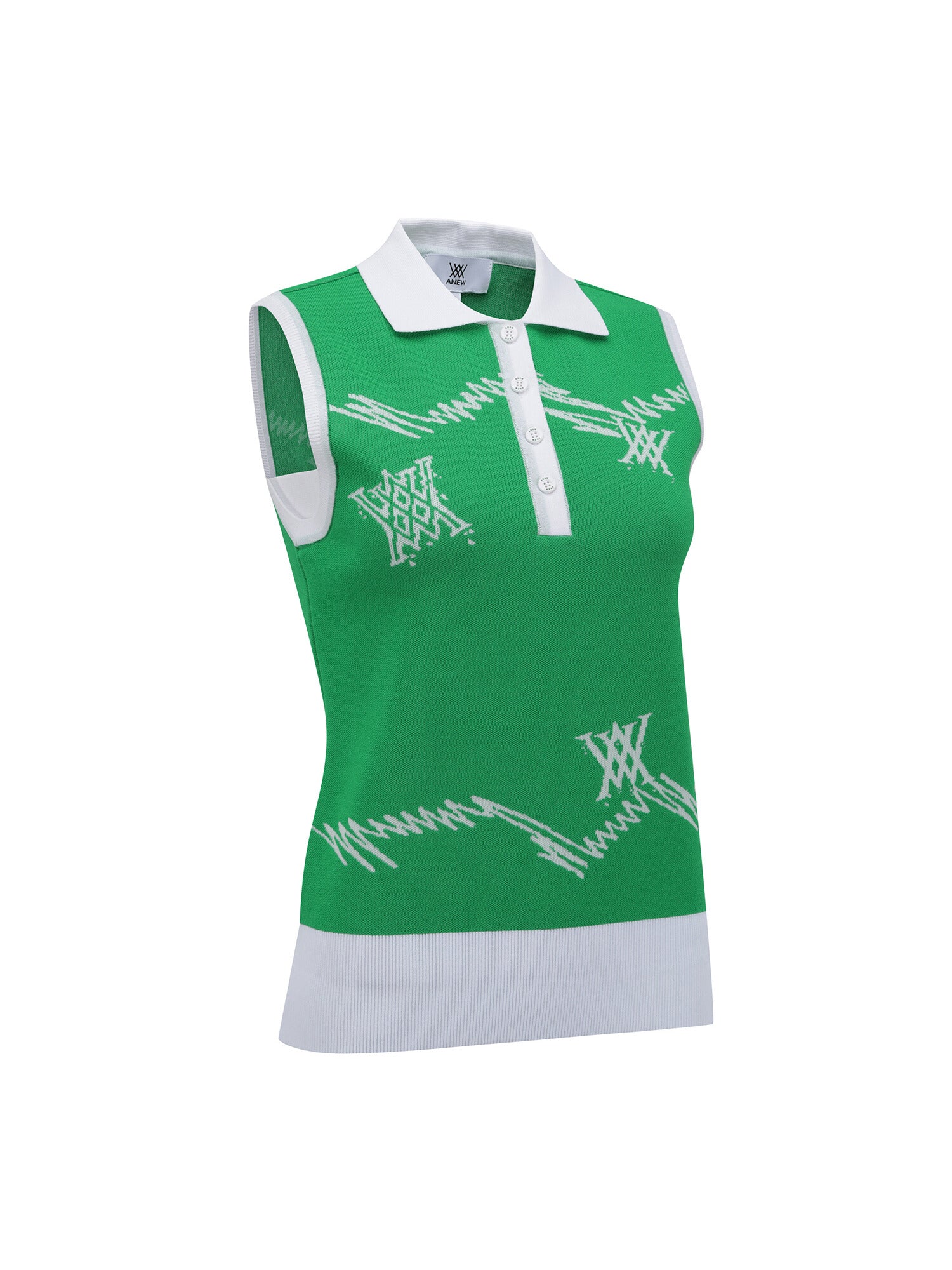 WOMEN SM LOGO PATTERN KNIT VEST