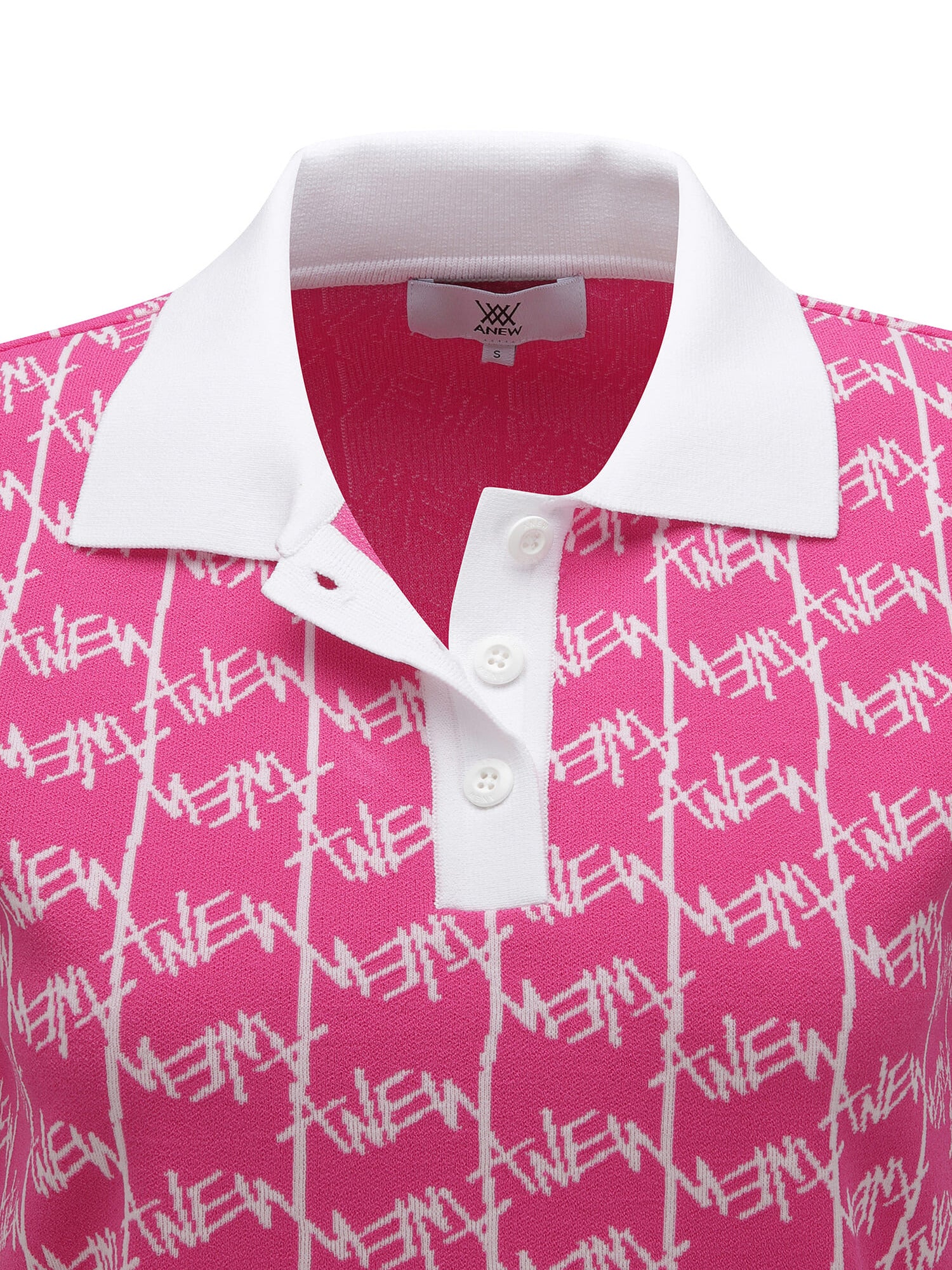WOMEN SM LOGO PATTERN SHORT SLEEVE SWEATER