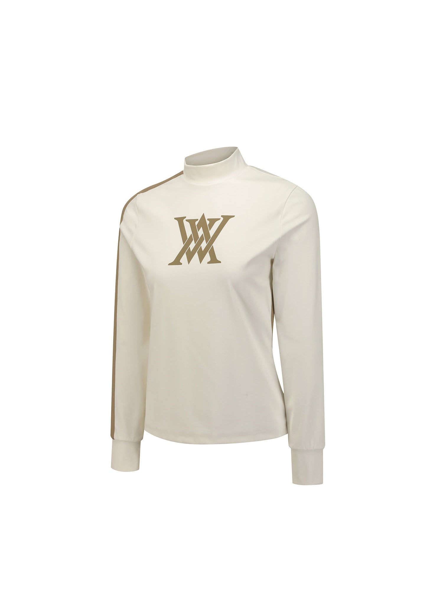 WOMEN LINE POINT MOCK NECK T-SHIRT