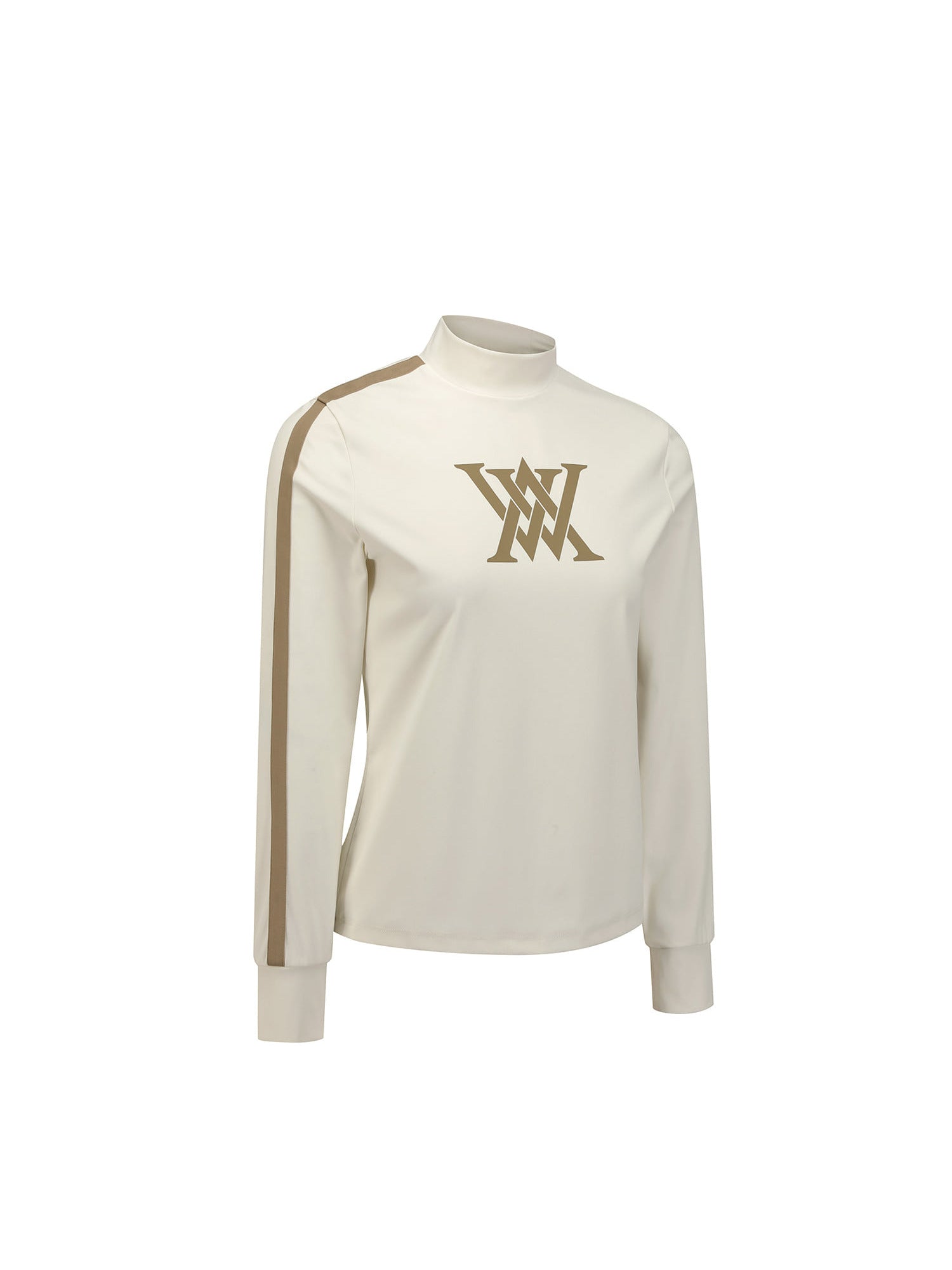 WOMEN LINE POINT MOCK NECK T-SHIRT