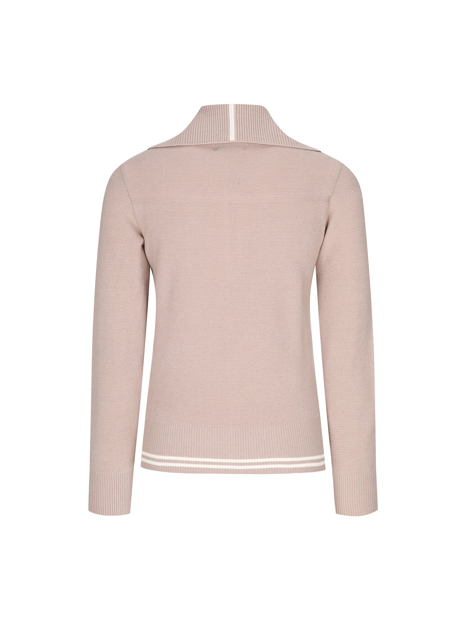 WOMEN WIDE COLLAR HALF ZIP-UP PULLOVER