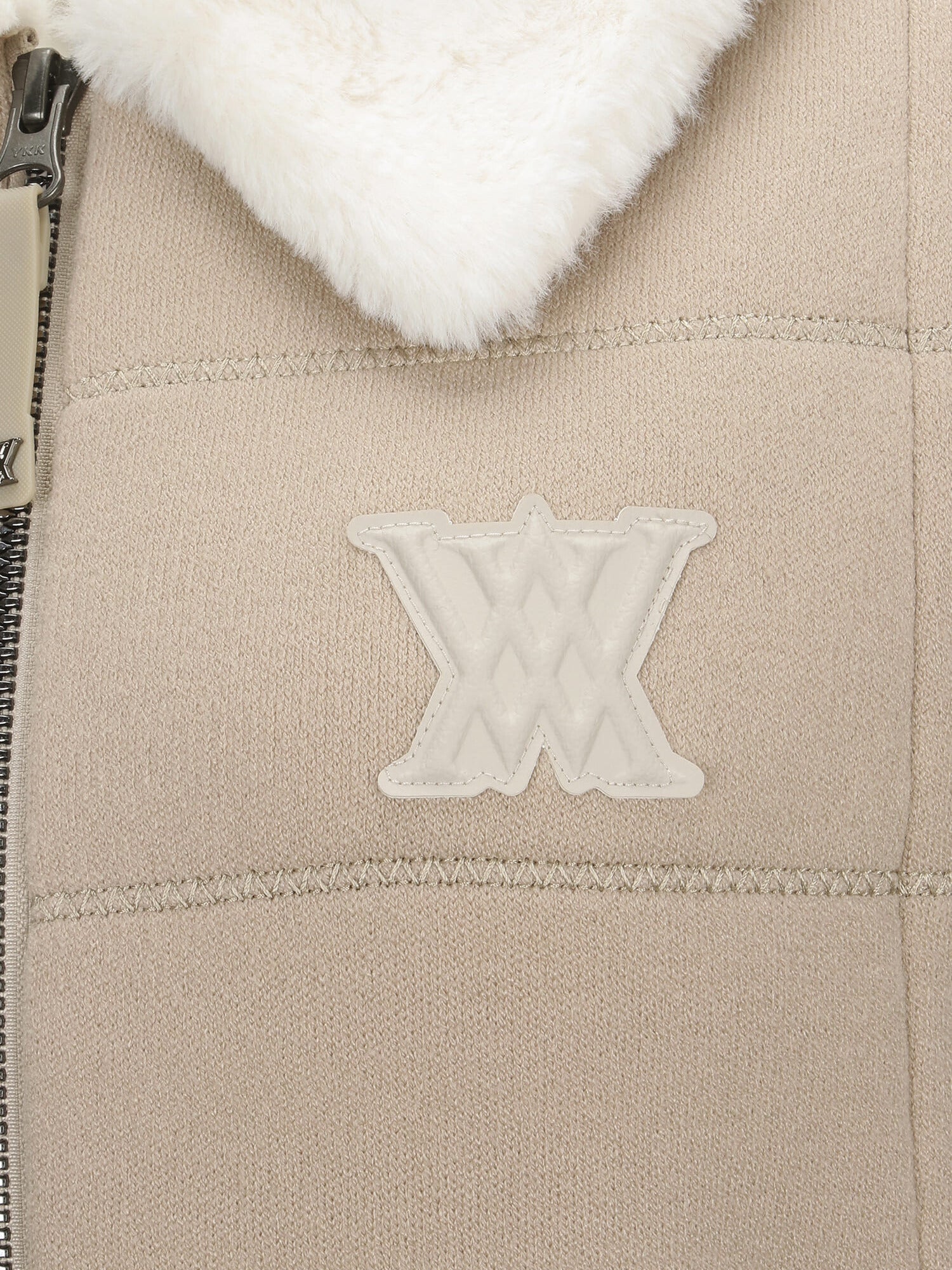 WOMEN FAKE FUR COLLAR HYBRID DOWN VT