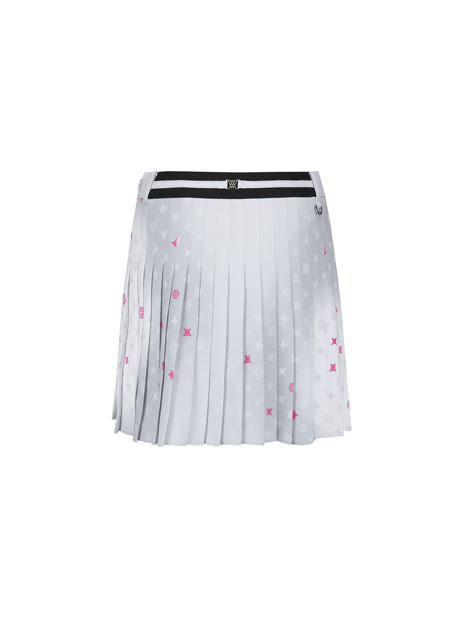 WOMEN SM GRADATION PATTERN PLEATED SKIRT