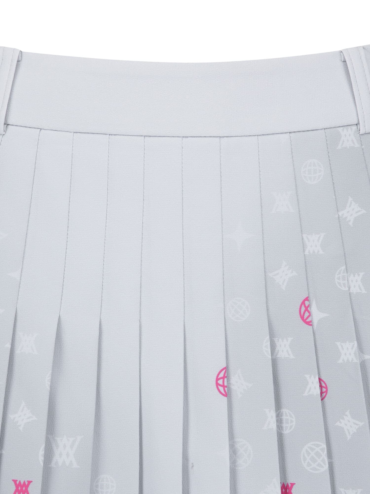 WOMEN SM GRADATION PATTERN PLEATED SKIRT